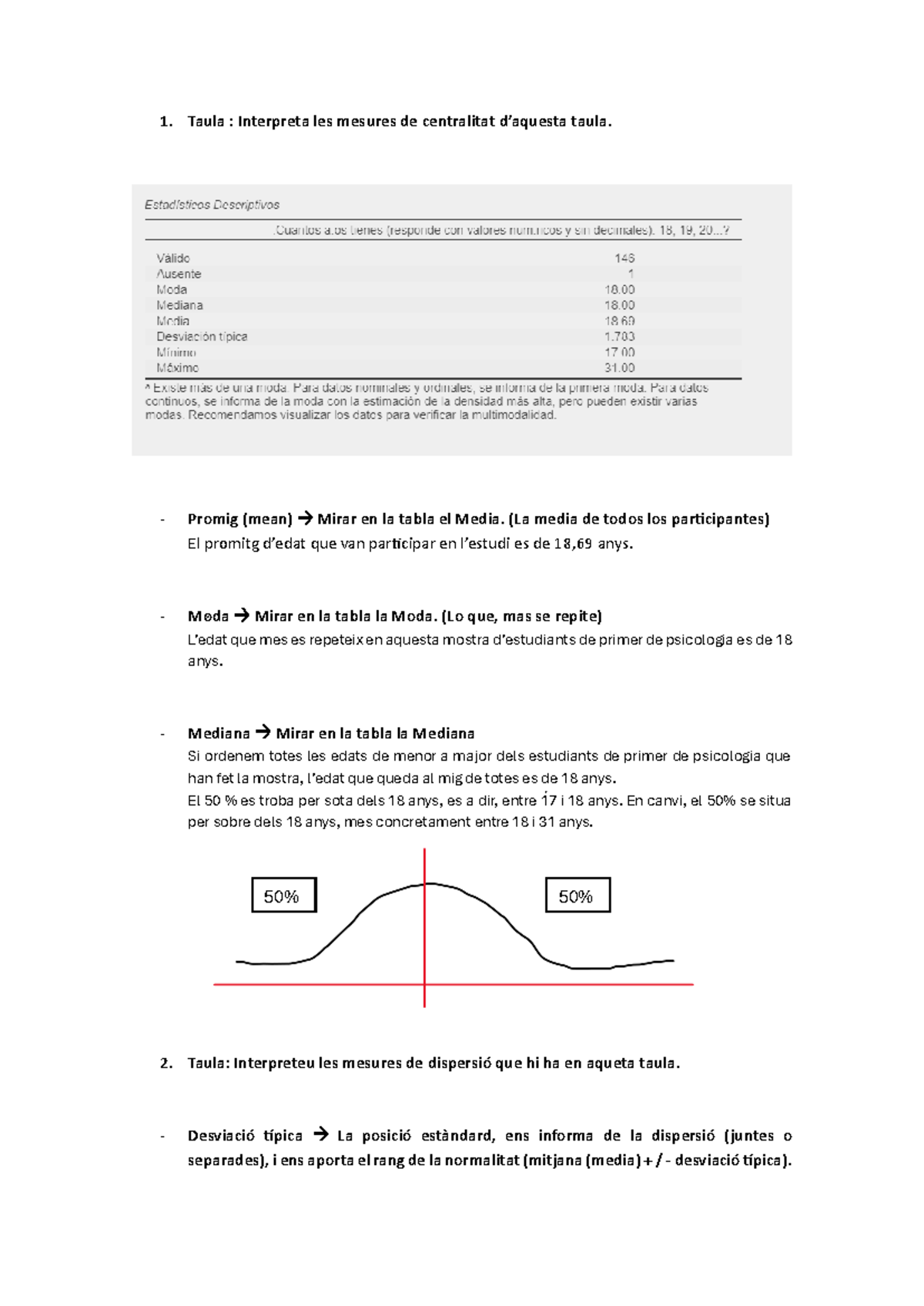 Respostes per l'examen de Psicologia: Mesures de Centralitat i ...