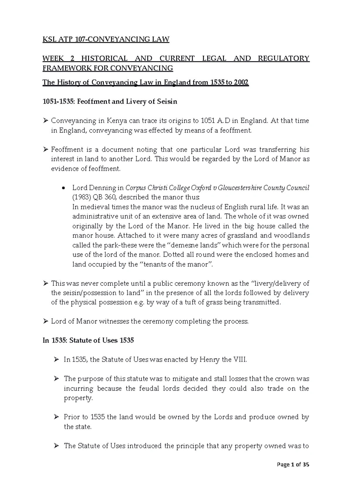 Conveyancing notes (LAW 101): Understanding proprietary rights and ...
