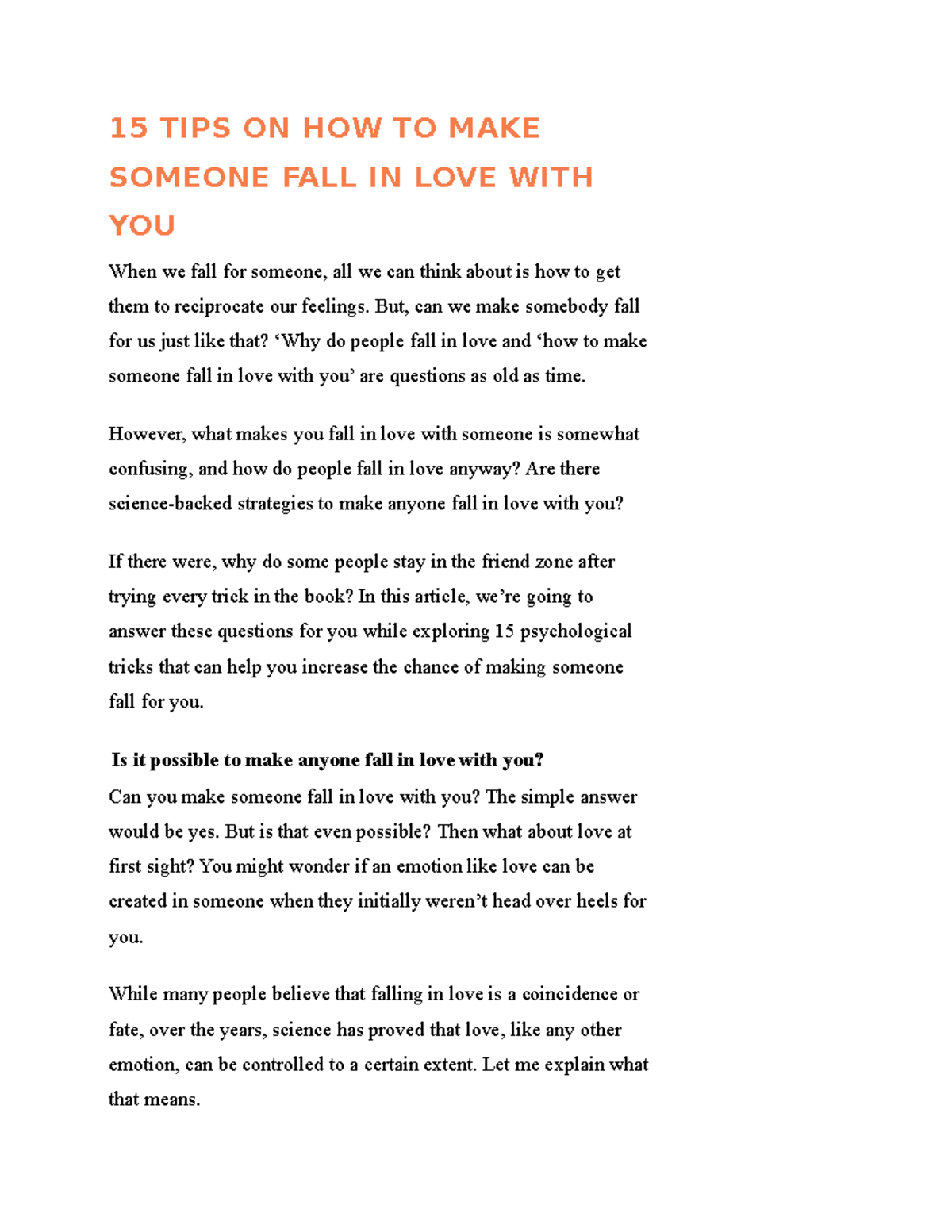 Why Do We Fall For Someone