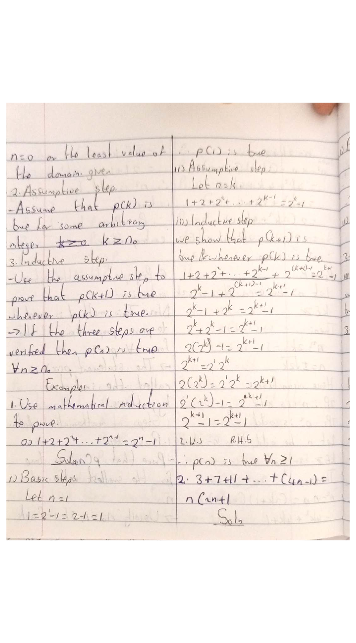 Principles of Math Induction: Proof Techniques and Examples - Studocu