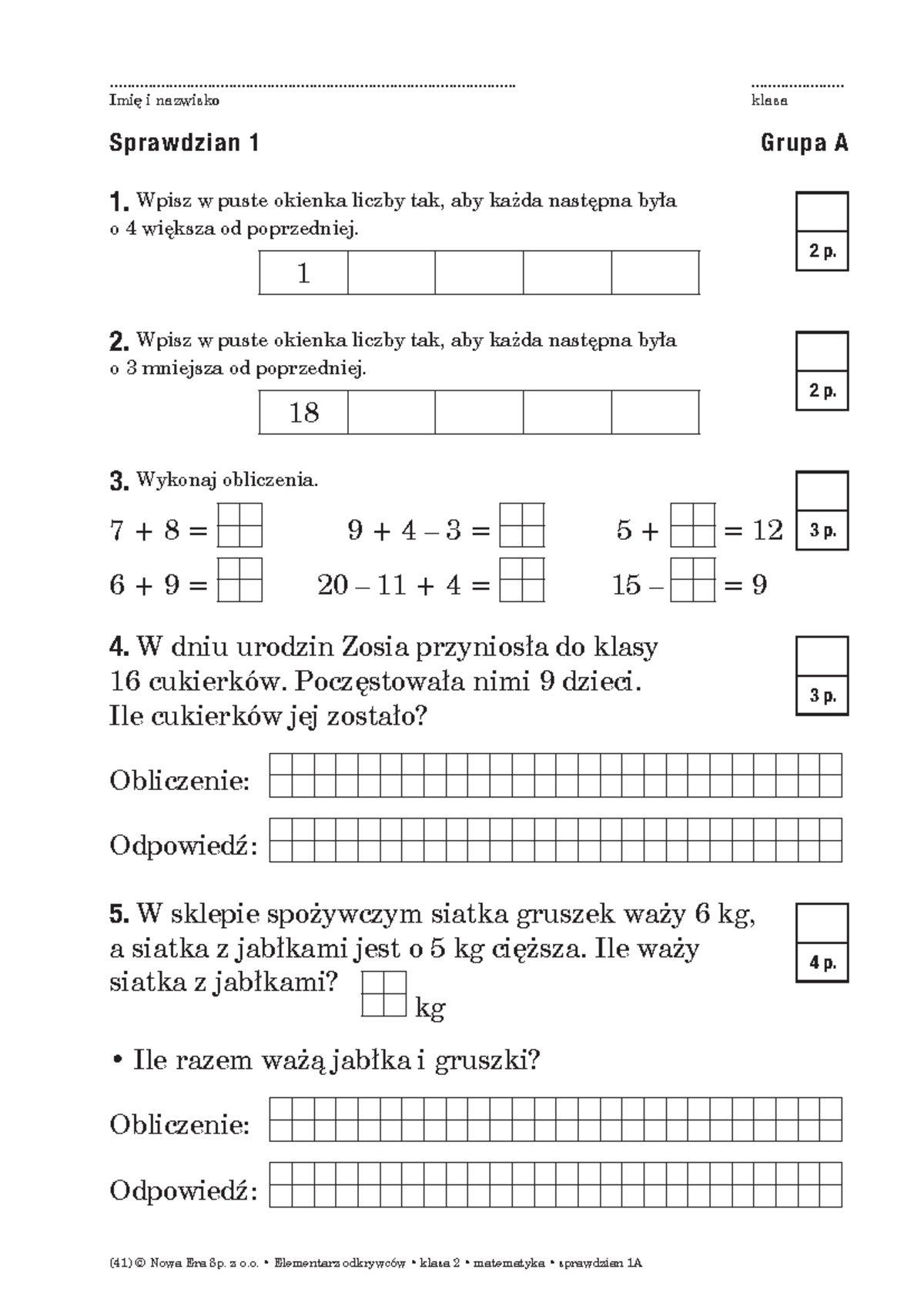 Test Diagnozujący Z Matematyki Klasa 5 Gwo www.studocu.com