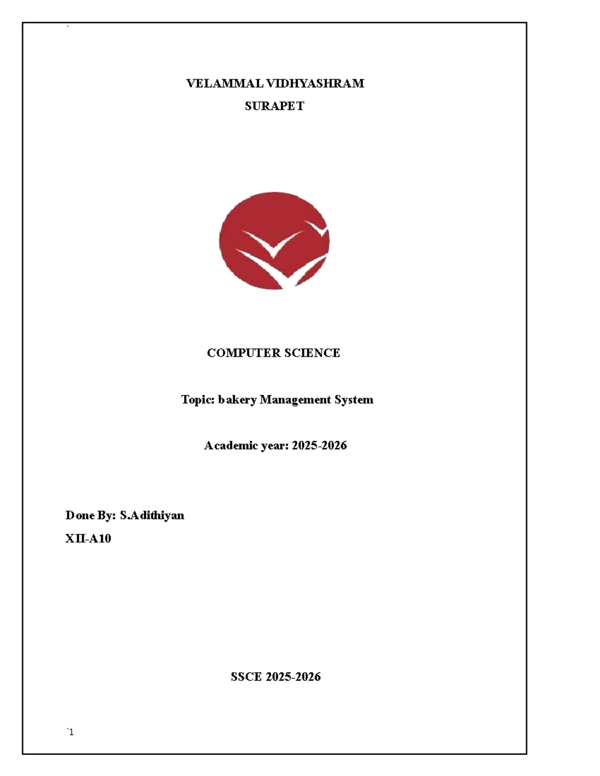 CS XII A10 Final Project: Bakery Management System Overview - Studocu