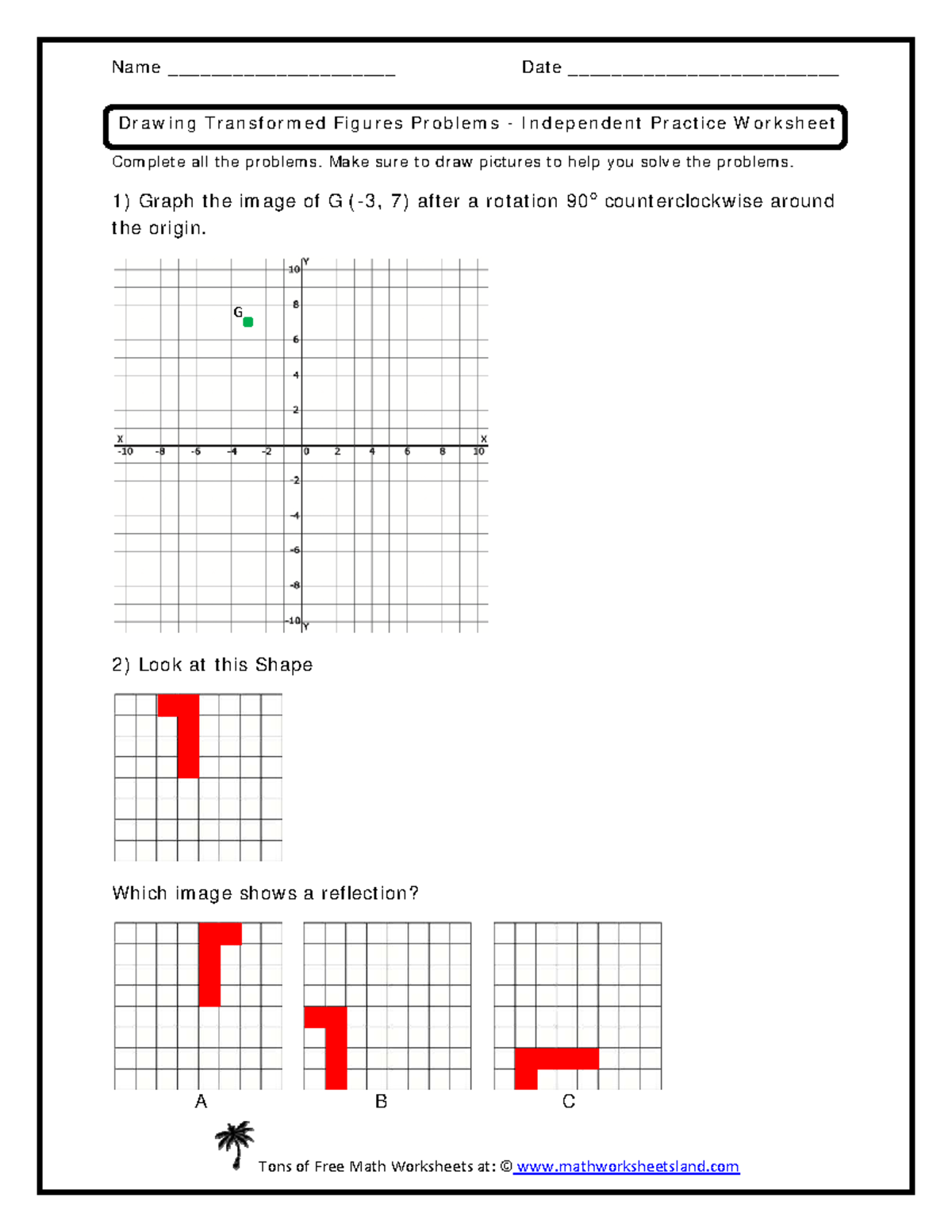Translation and Transformation Problems Worksheet - Studocu