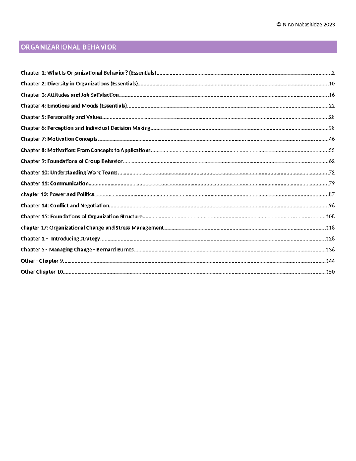Organizational Behavior (OB) 2023: Key Concepts and Dynamics in ...