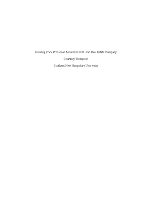 MAT240 Module 4 Project One - Median Housing Price Prediction Model for ...
