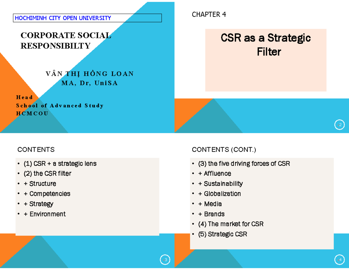 Chương 4 - CORPORATE SOCIAL RESPONSIBILTY V Â N T H Ị H Ồ N G L O A N M ...