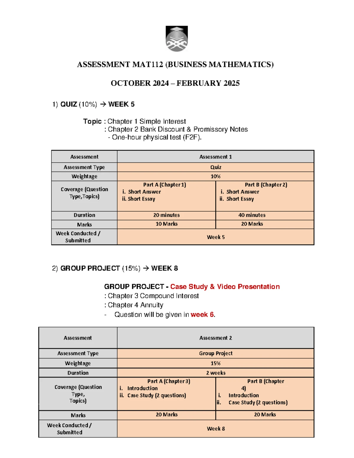 Tutorial 5: Trade and Cash Discounts MAT112 (Business Mathematics ...
