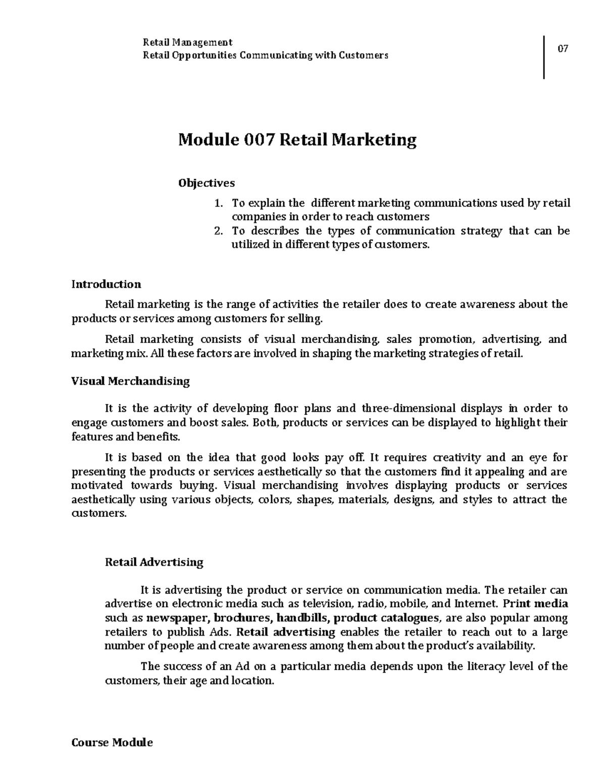 Retail Management Lesson: Exploring Marketing Strategies ...