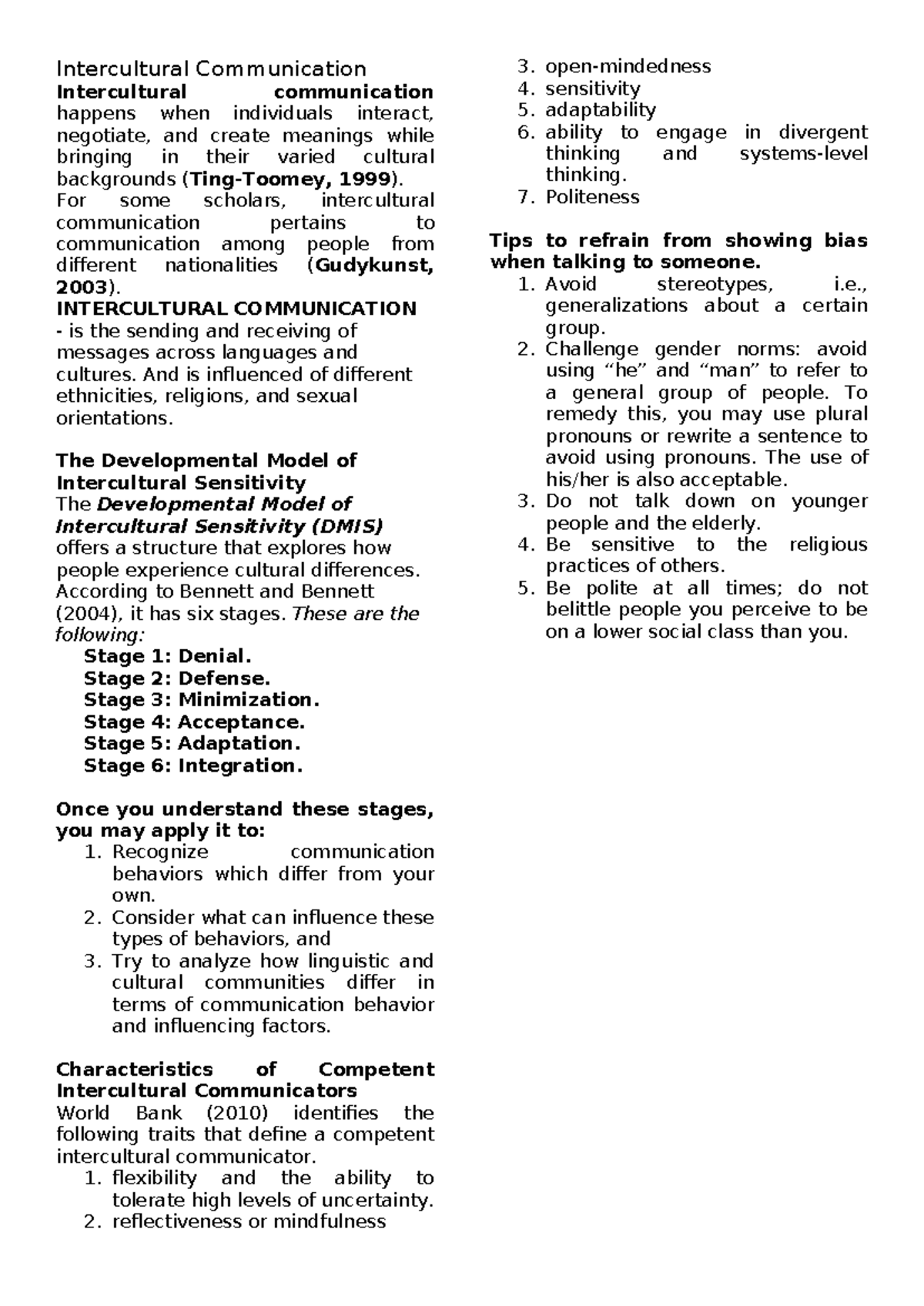 Q1-M3 Final Exam Notes on Intercultural Communication Essentials - Studocu
