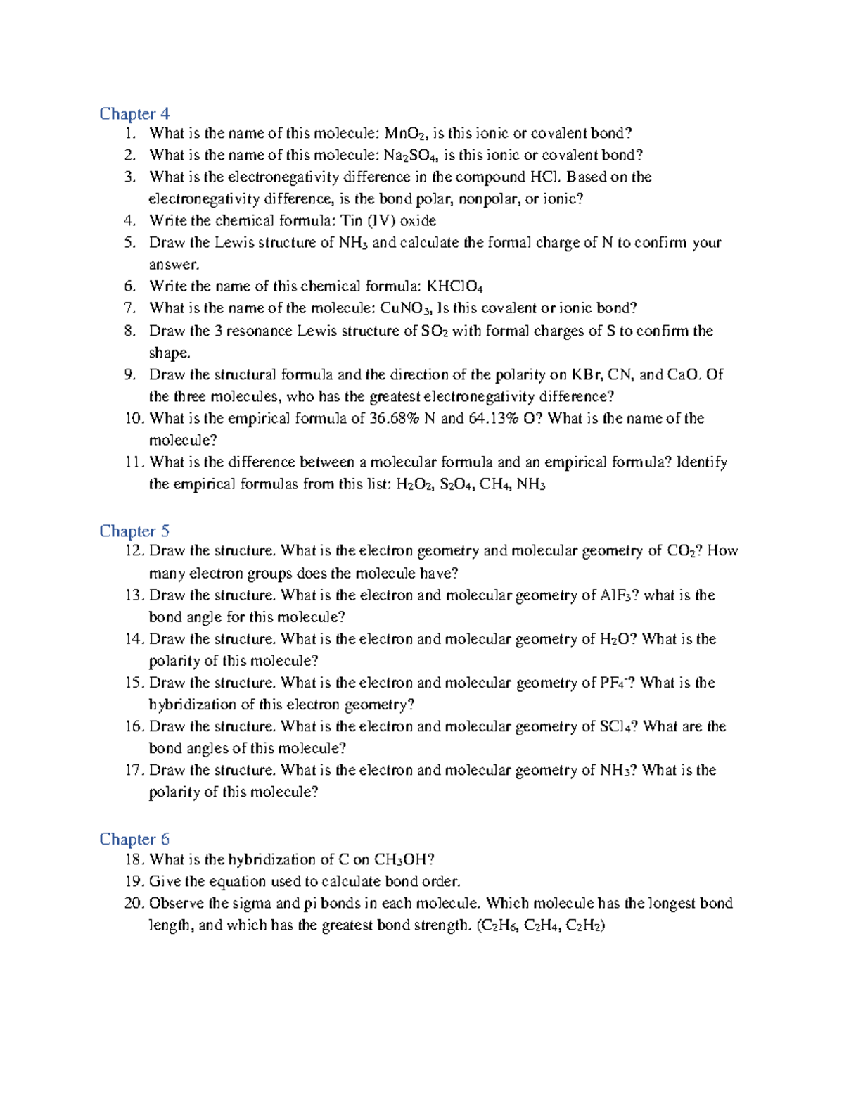 Practice Exam 2: Chemistry Concepts in Chem 1 - Studocu