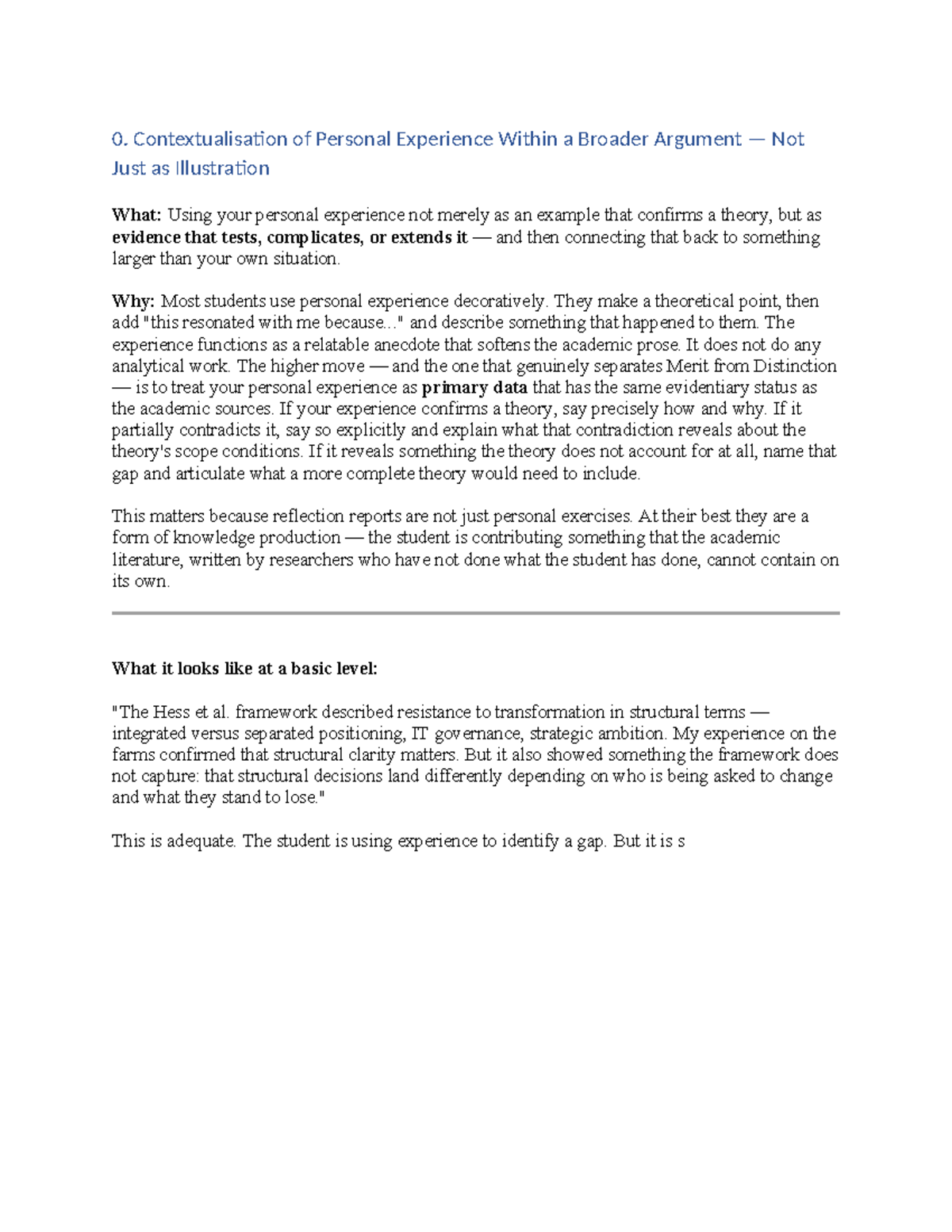 Reflection Report Guidelines: Using Personal Experience Effectively 4 ...