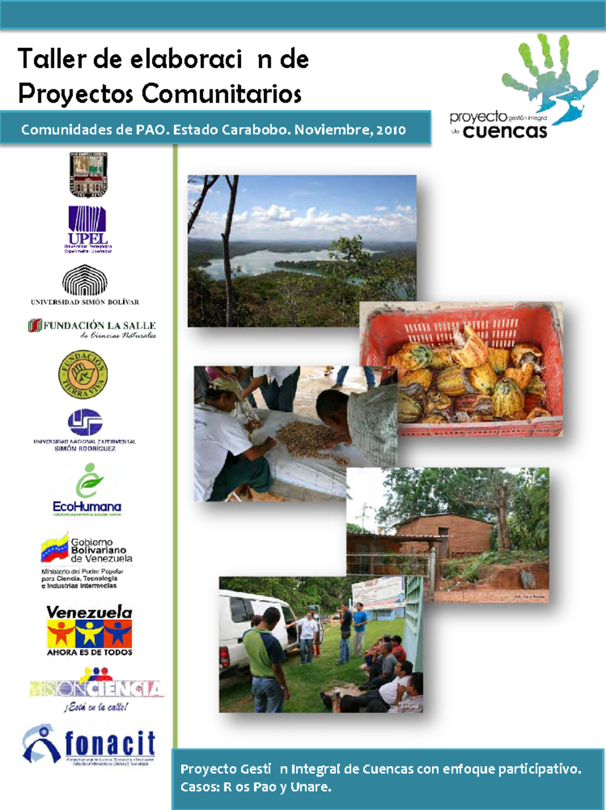 Taller de Elaboración de Proyectos Comunitarios - Noviembre 2010 - Studocu