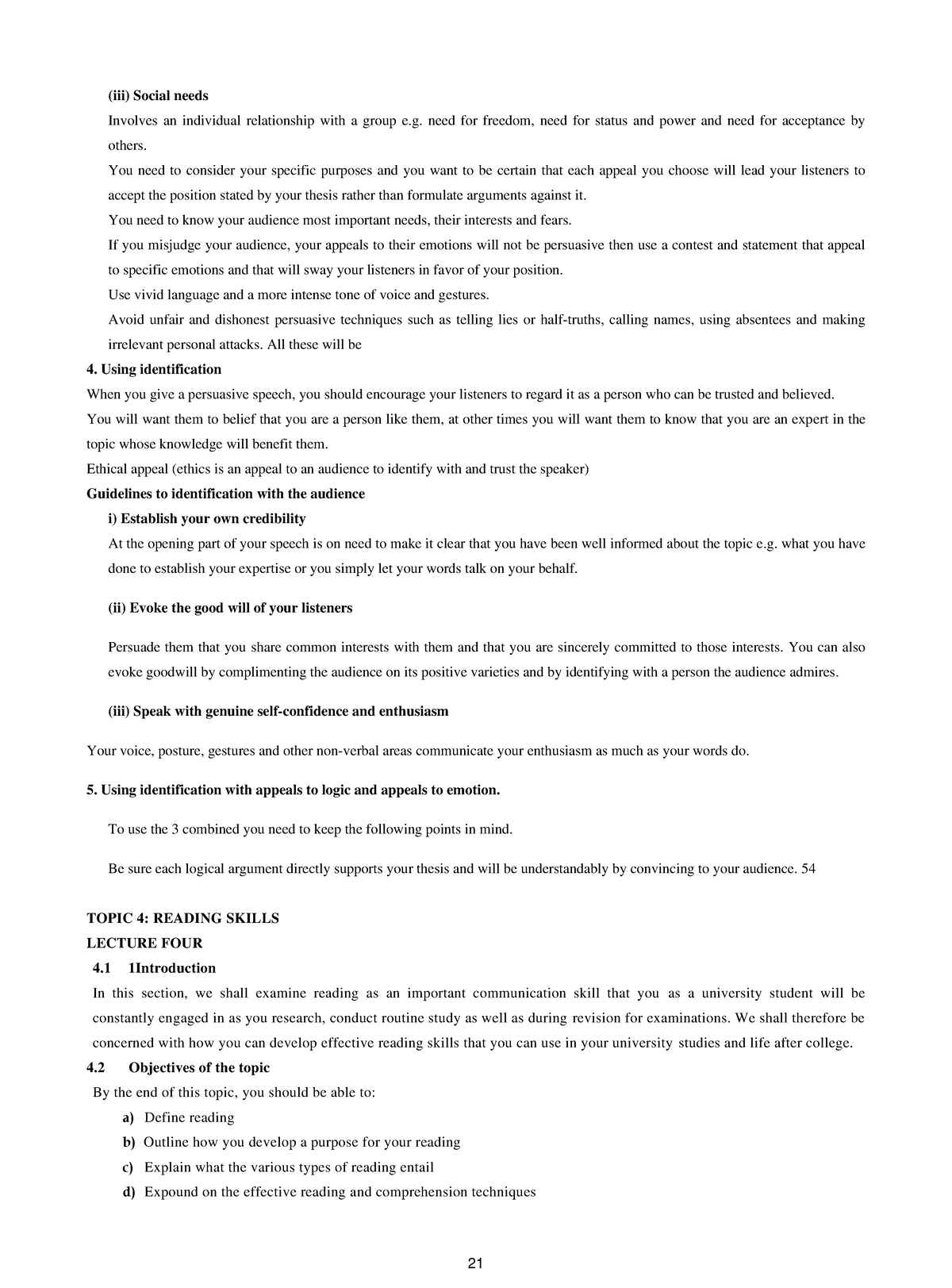 CCS 101 Module 4 - Effective Communication and Reading Skills - Studocu