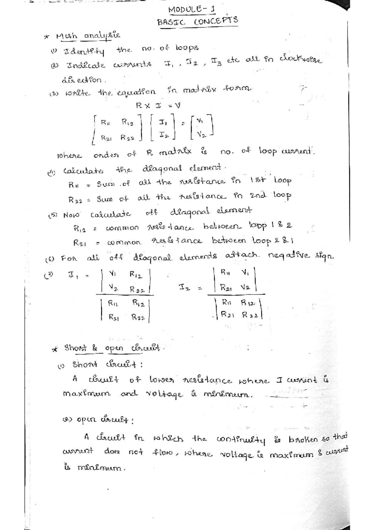 1 NA Basic Concepts: Mesh Analysis and Circuit Theory - Studocu