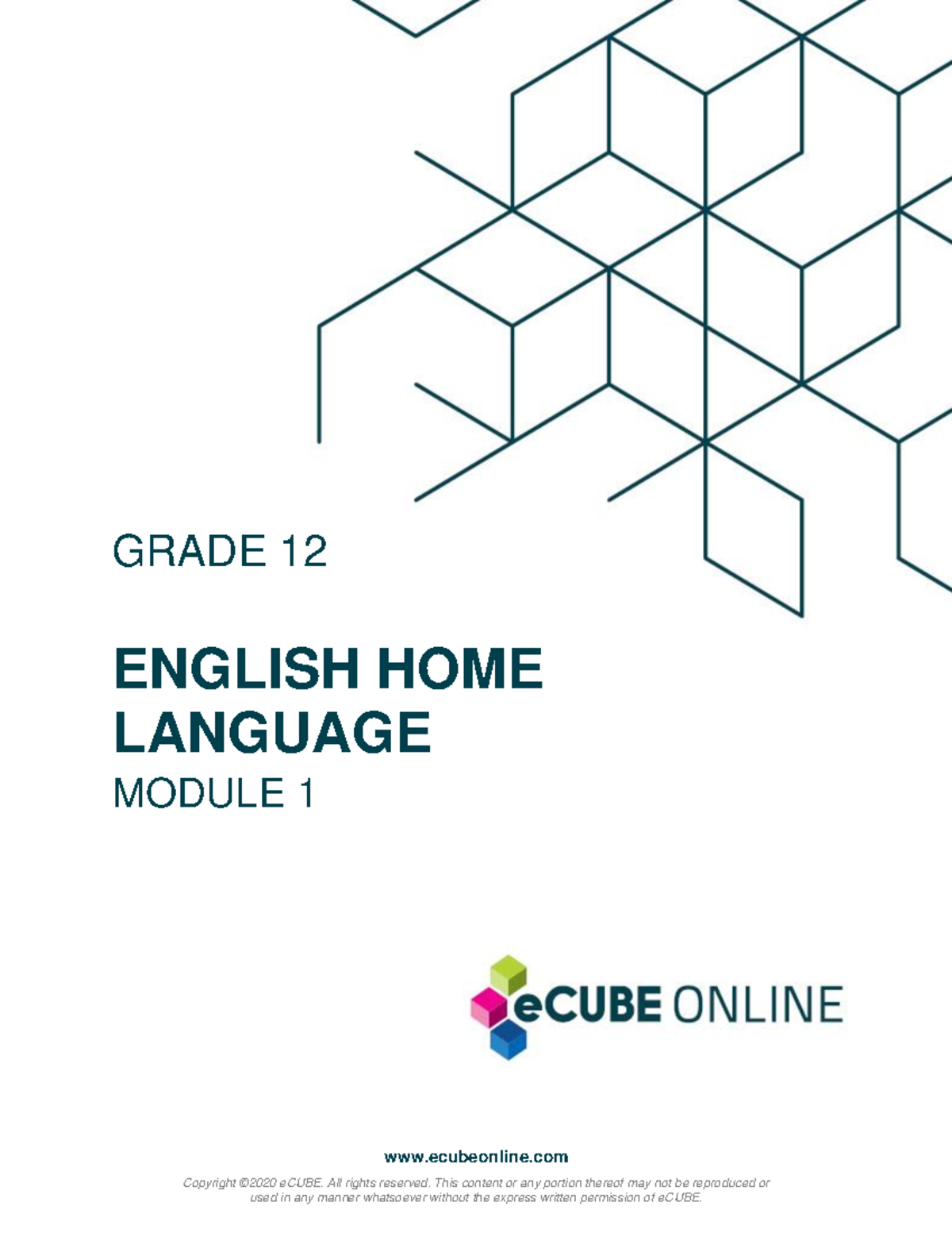 English-HL Module-1 - Yes - ecubeonline Copyright ©2020 eCUBE. All ...