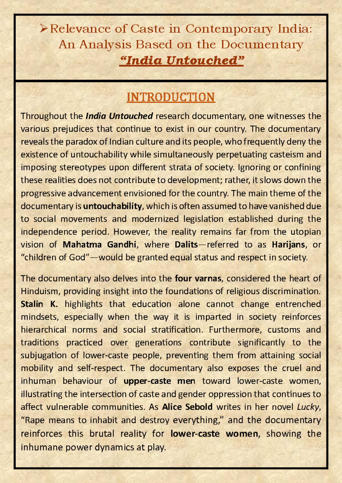 Relevance of Caste in Contemporary India: A Critical Analysis (CA ...
