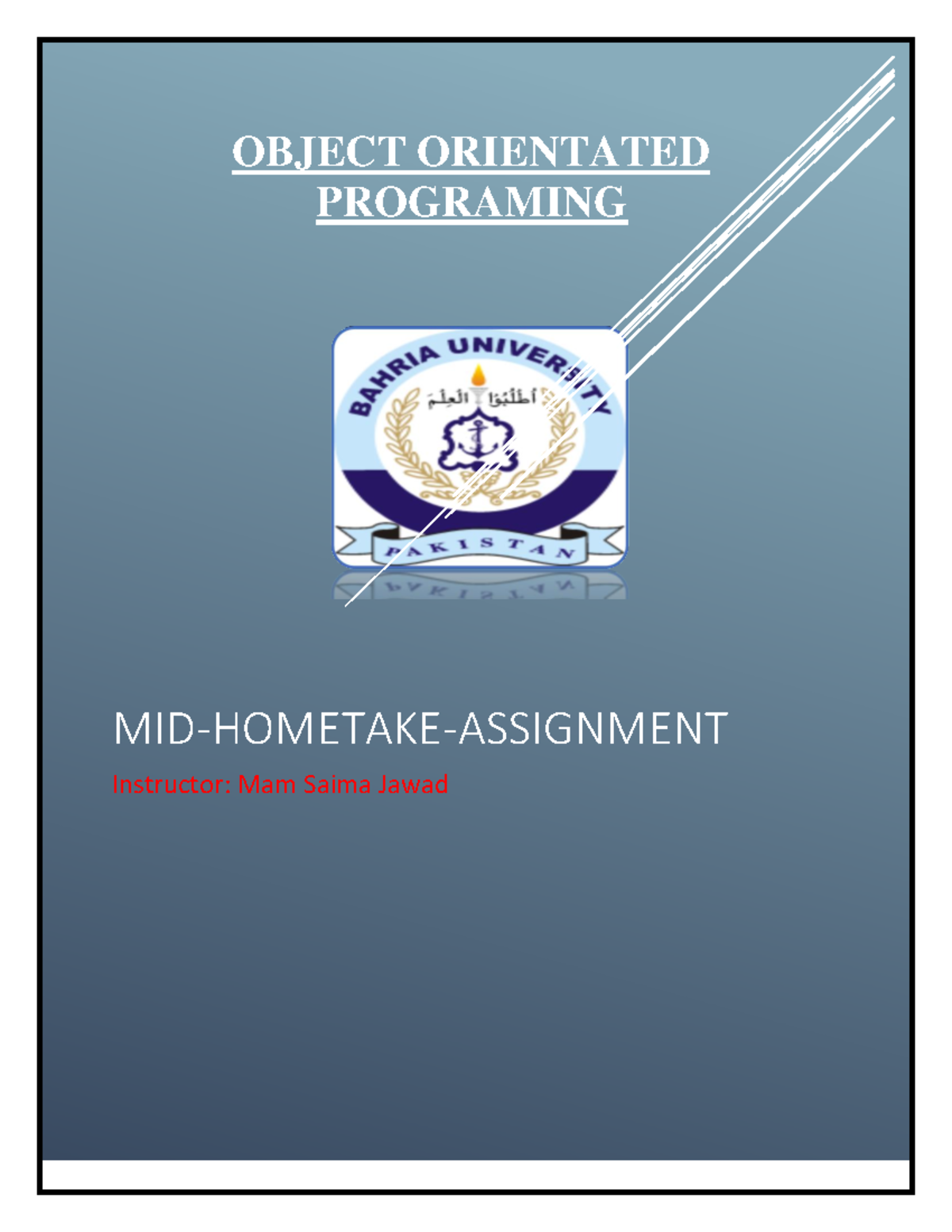 CSC-210 Midterm Assignment: Object Oriented Programming (Spring 2020 ...