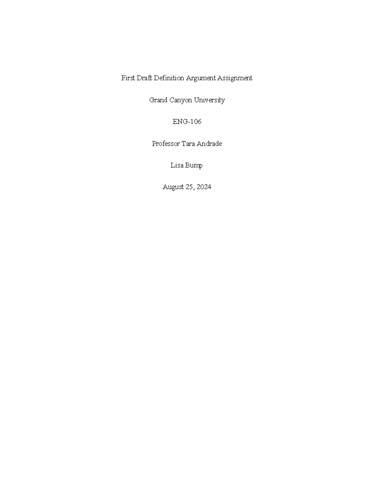 ENG - First Draft: Definition Argument on Organ Donation - Studocu