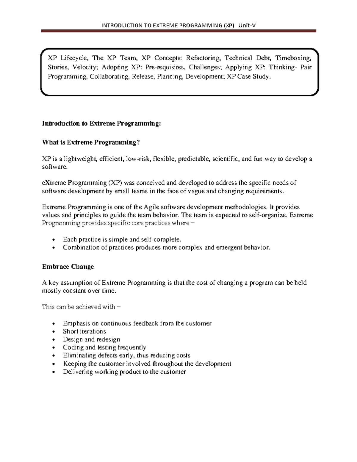 Extreme Programming (XP) Overview: Concepts, Lifecycle, and Case ...