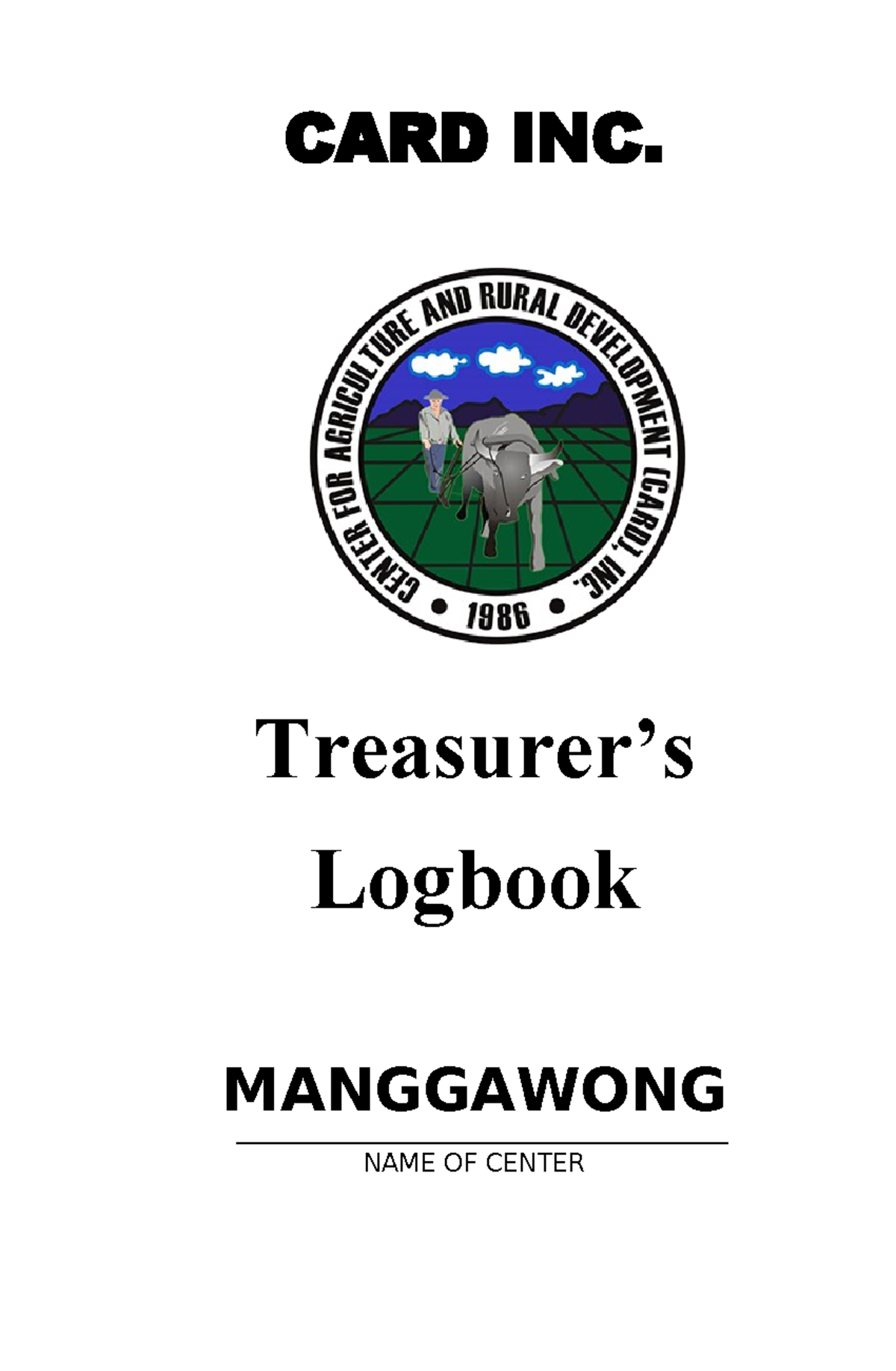 Pangako ng mga Kasapi ng CARD: Logbook ng Treasurer’s - Studocu