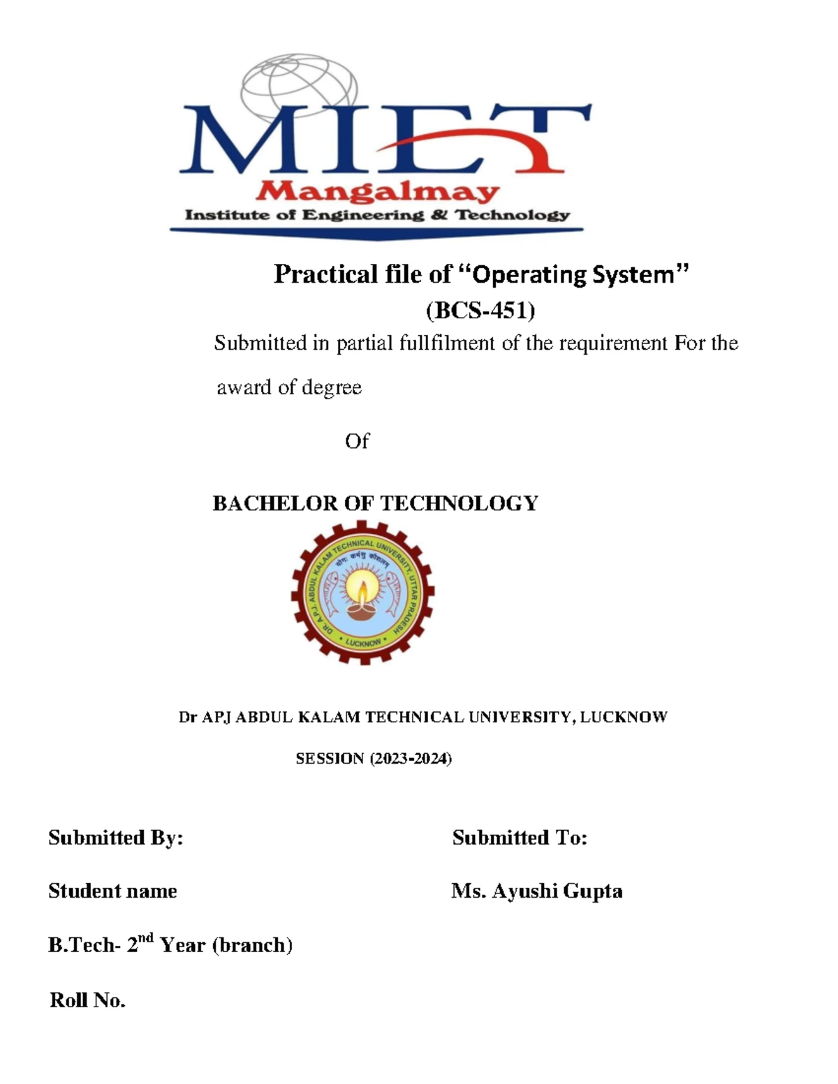 BCS Operating Systems Lab Experiments List for 2024 Session - Studocu