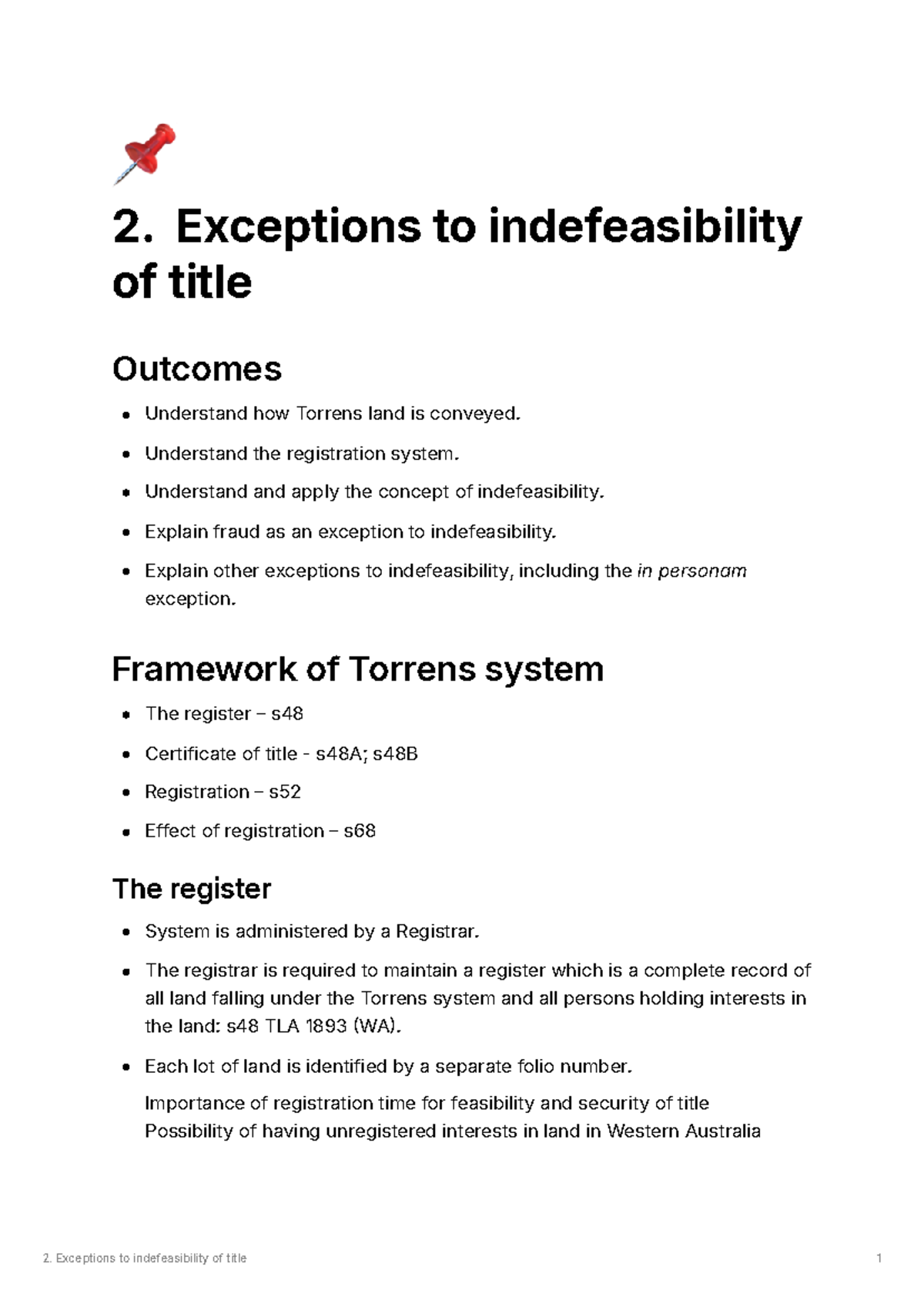 Exceptions to Indefeasibility of Title: Key Insights from TLA 1893 ...