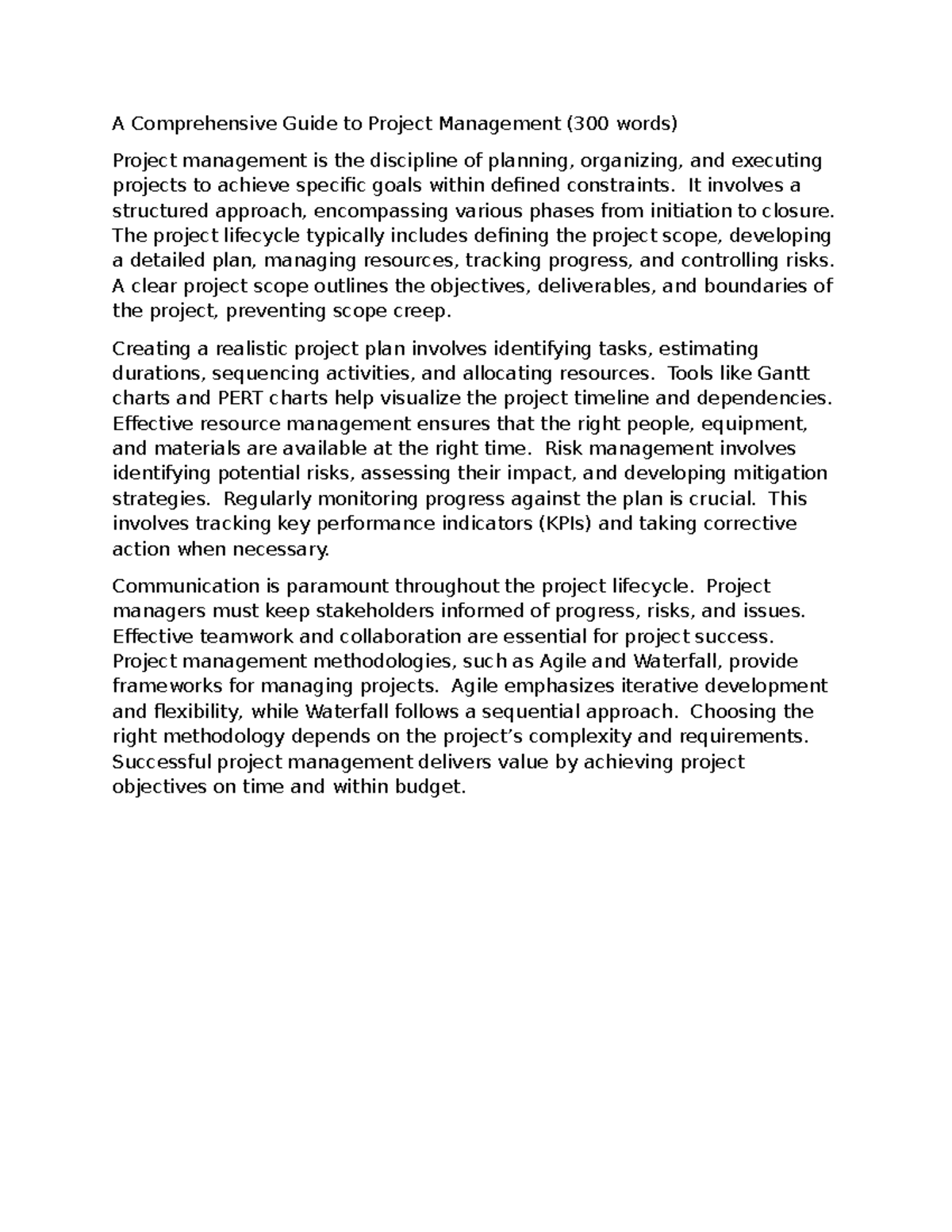 A Comprehensive Guide to Project Management - It involves a structured ...