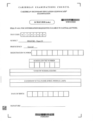 HSB SBA - This is a sample - OBERLIN HIGH SCHOOL Human and Social ...