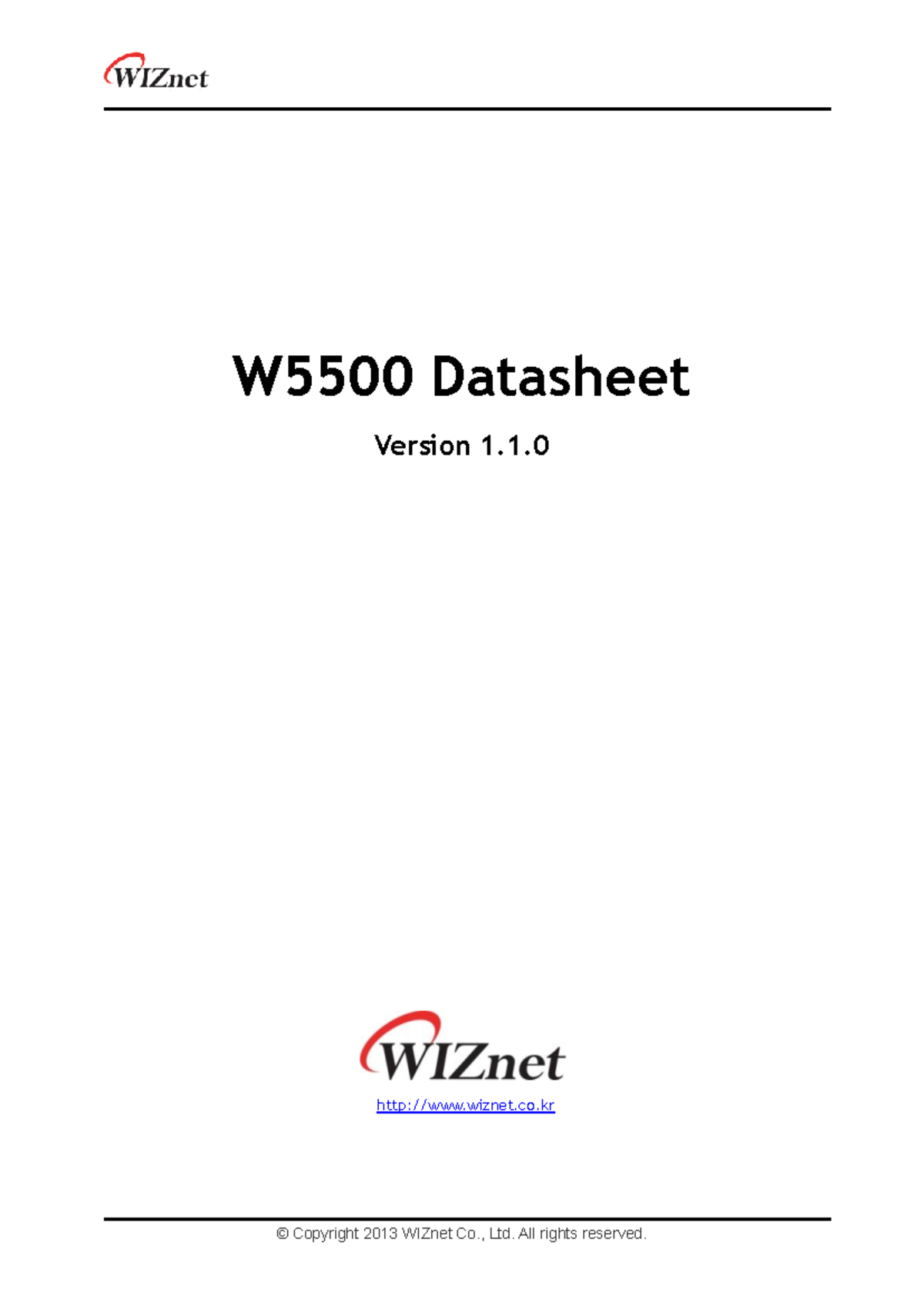 W5500 Datasheet v1.1.0: Embedded Ethernet Controller Overview - Studocu