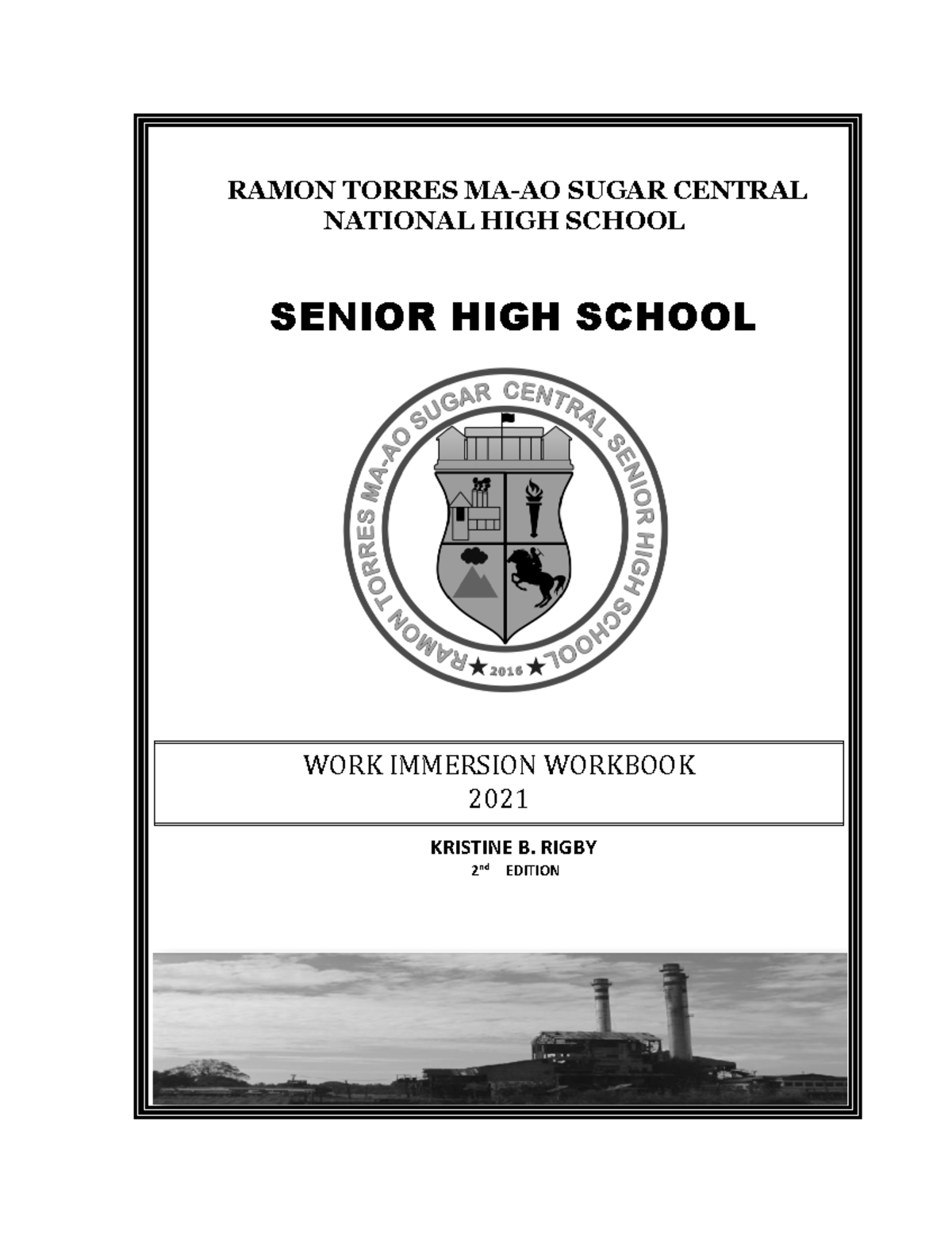 Work Immersion Workbook 2021 for Grade 12 (2nd Edition) - Studocu