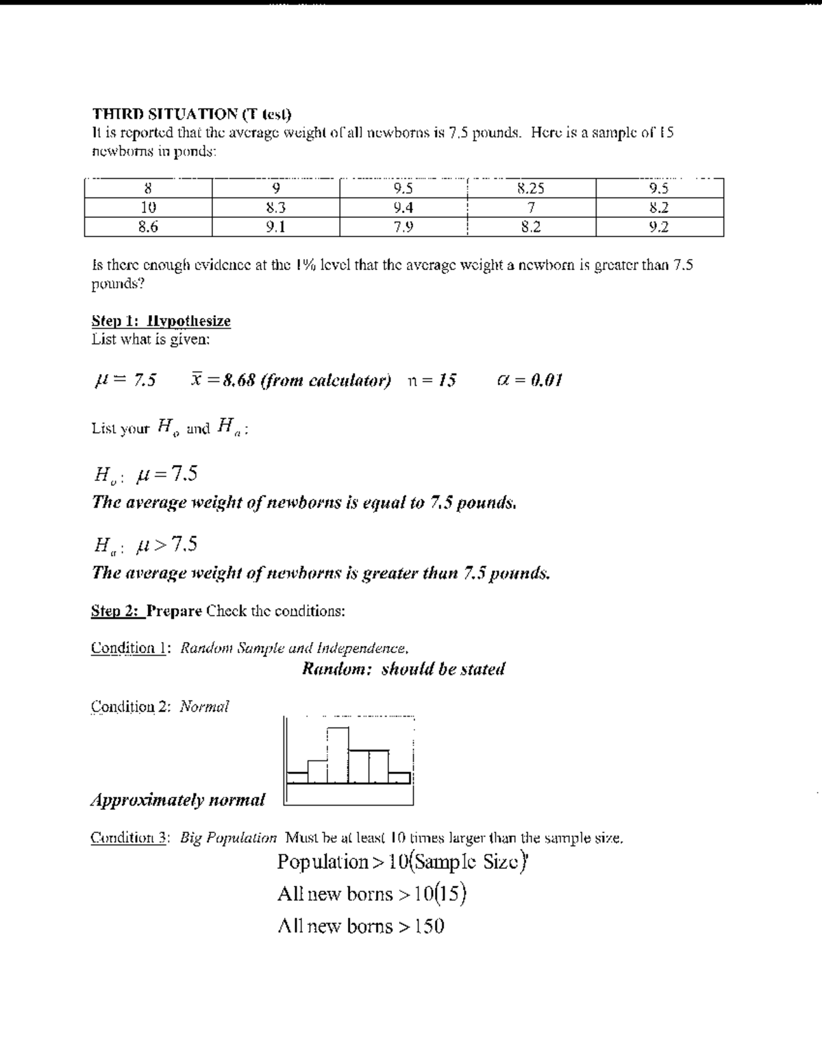STA2023 Chapter 9 Test Review Solutions Guide - Studocu