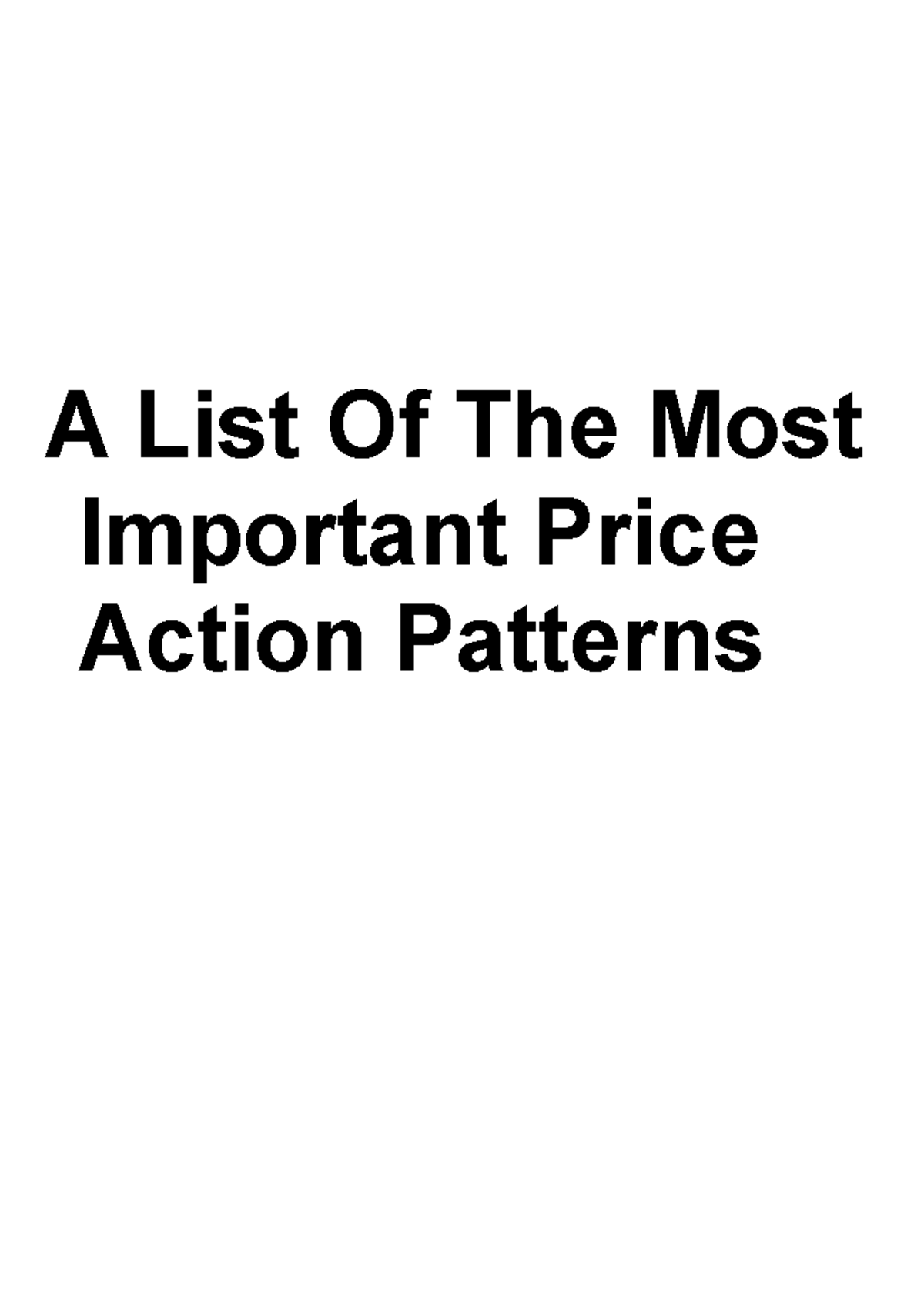 Price-Action-Patterns 240812 230108 - A List Of The Most Important ...