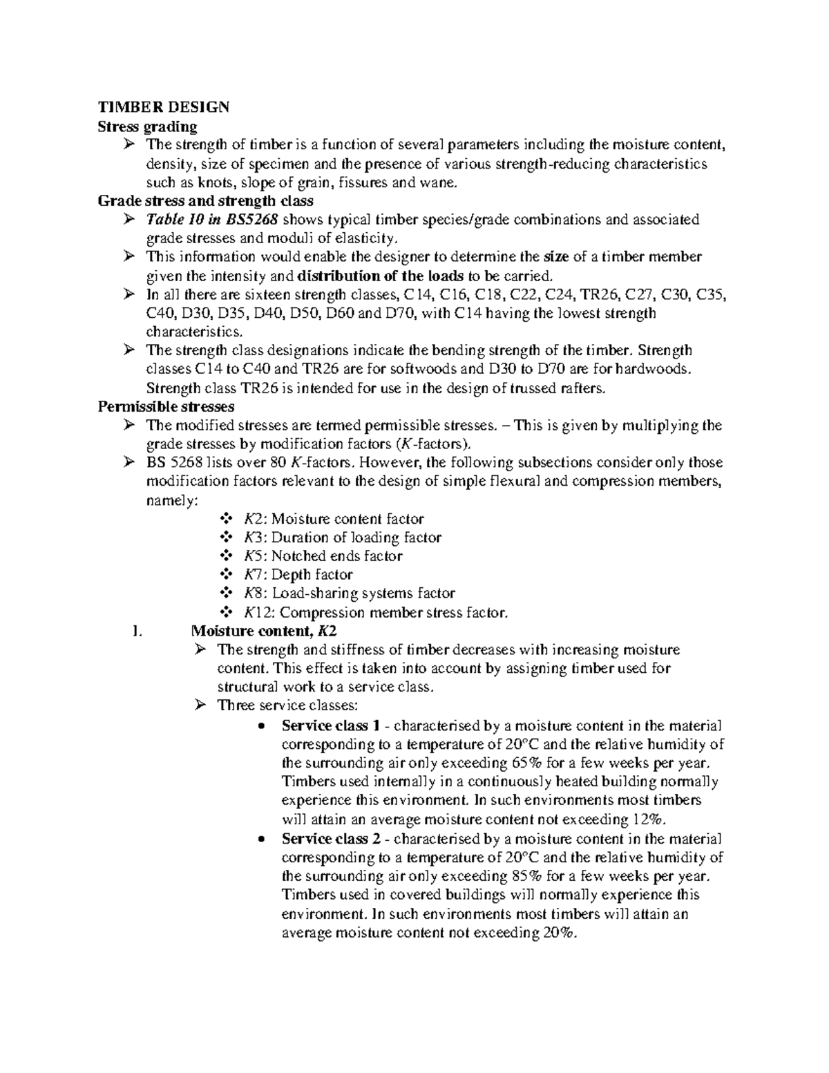 Timber Design (ENG 101): Stress Grading and Strength Classes - Studocu