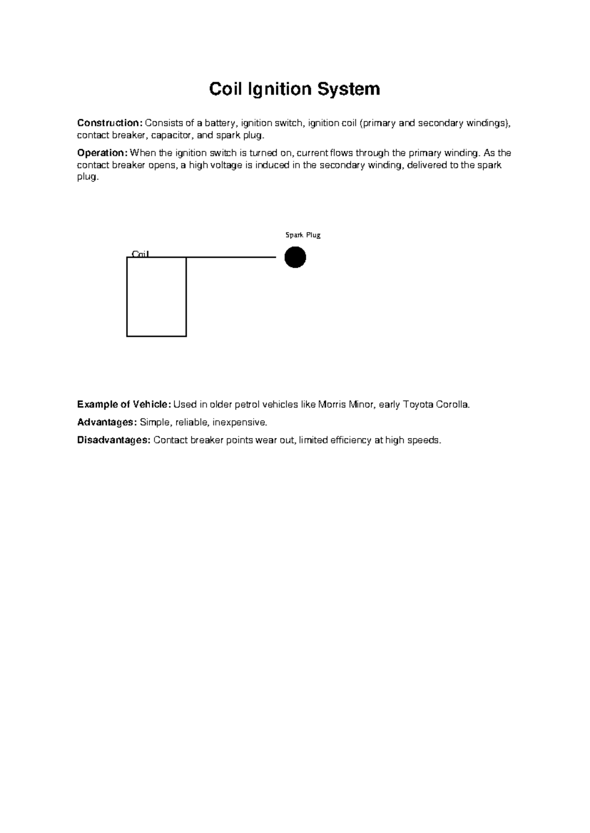 Ignition Systems Notes: Coil Ignition System Overview and Analysis ...