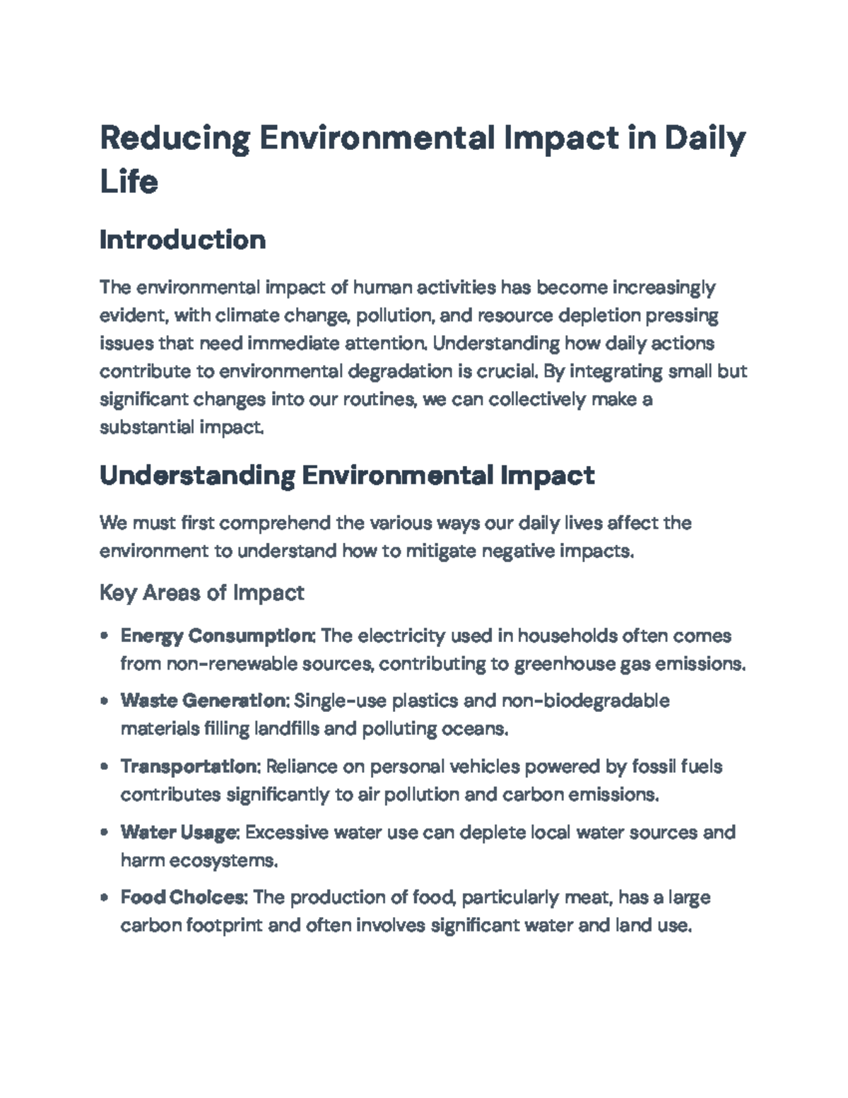 Practical Strategies to Reduce Daily Environmental Impact: Tips ...