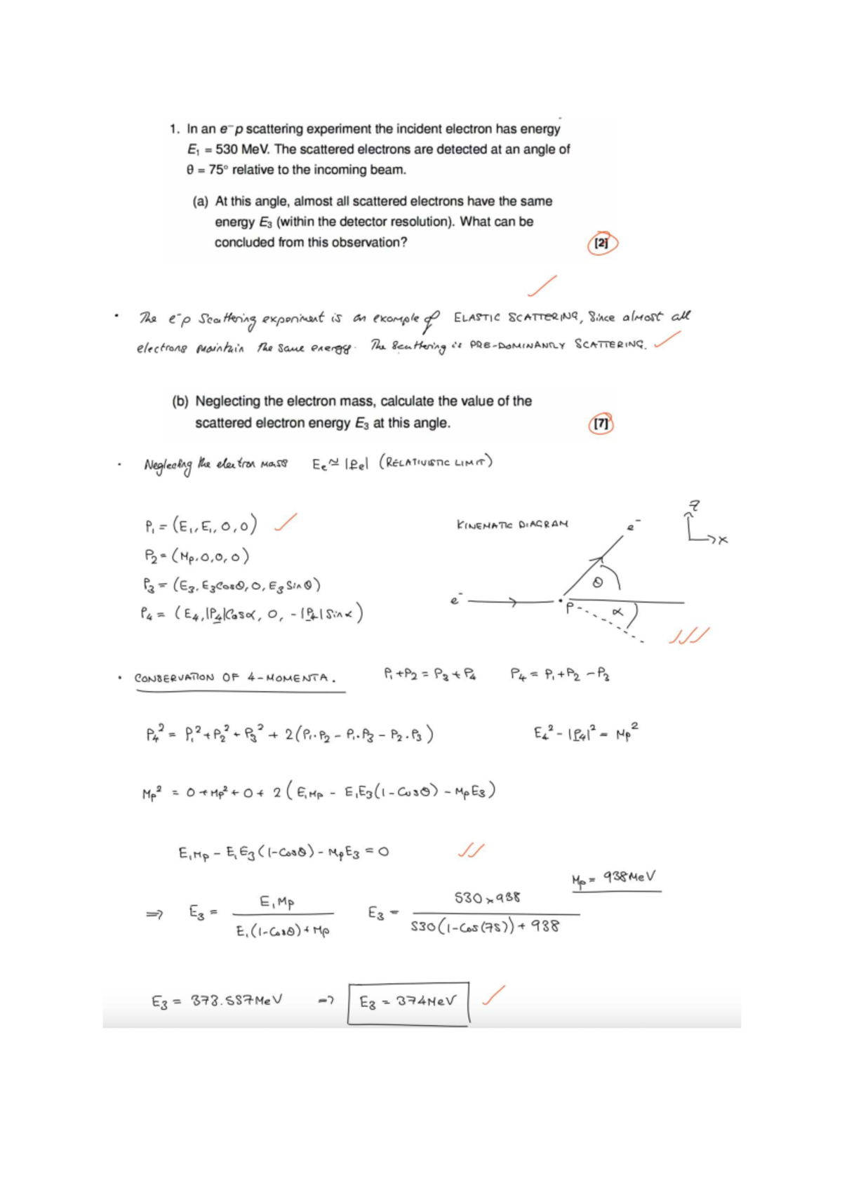 Particles 2019 - Solutions to Scattering and Feynman Diagrams - Studocu