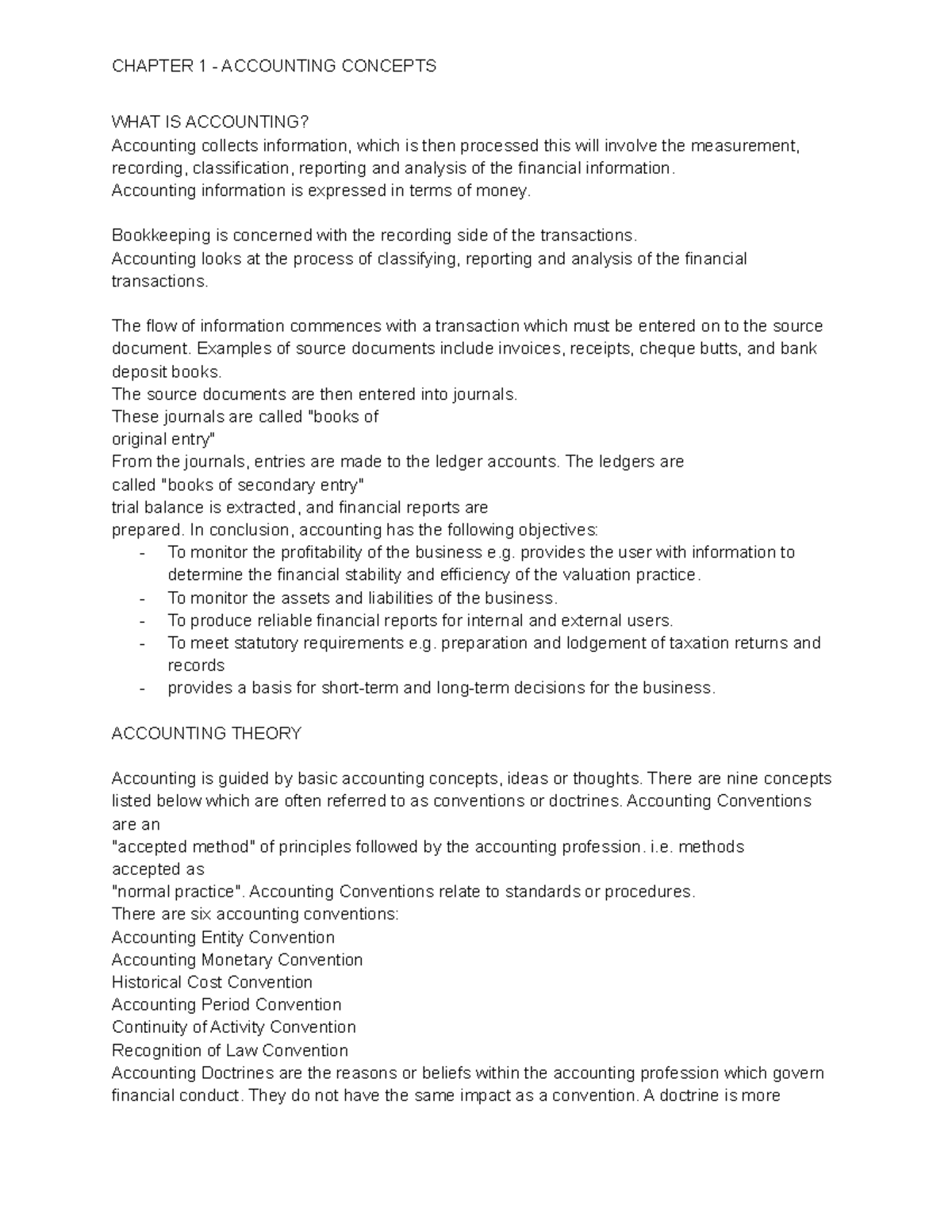 Chapter 1: Introduction to Accounting Concepts and Principles - ZSXZS ...