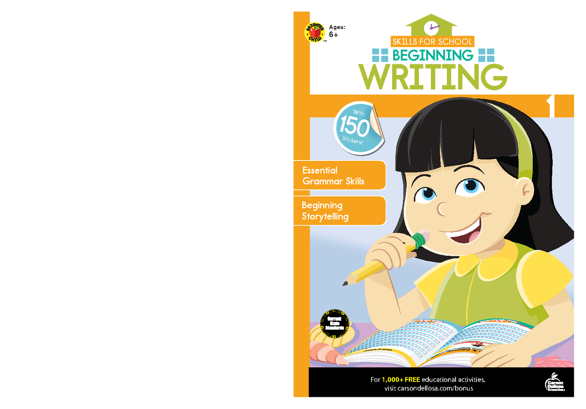 Skills for School - Beginning Writing 1: Comprehensive Activities Guide ...