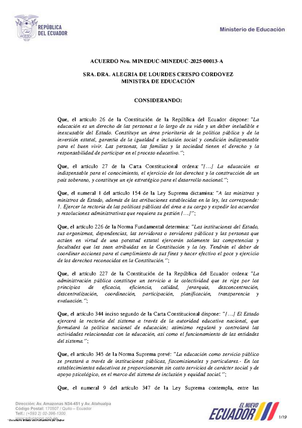Normativa para la Creación y Funcionamiento de Instituciones Educativas ...