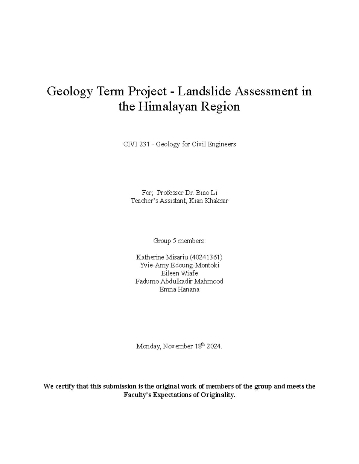 Landslide Susceptibility Assessment in the Himalayas - CIVI 231 Project ...