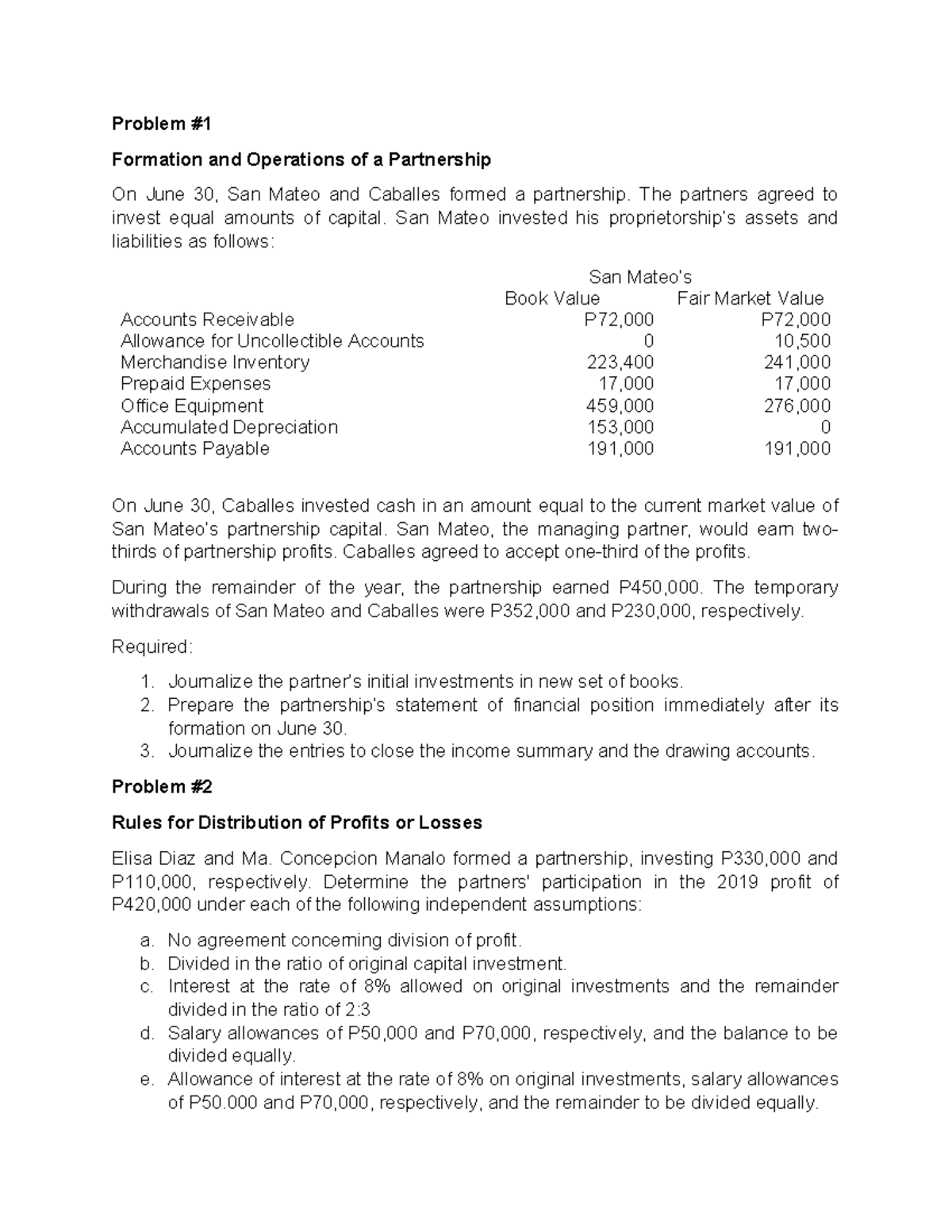 Chapter 2: Partnership Operations & Financial Reporting Challenges ...
