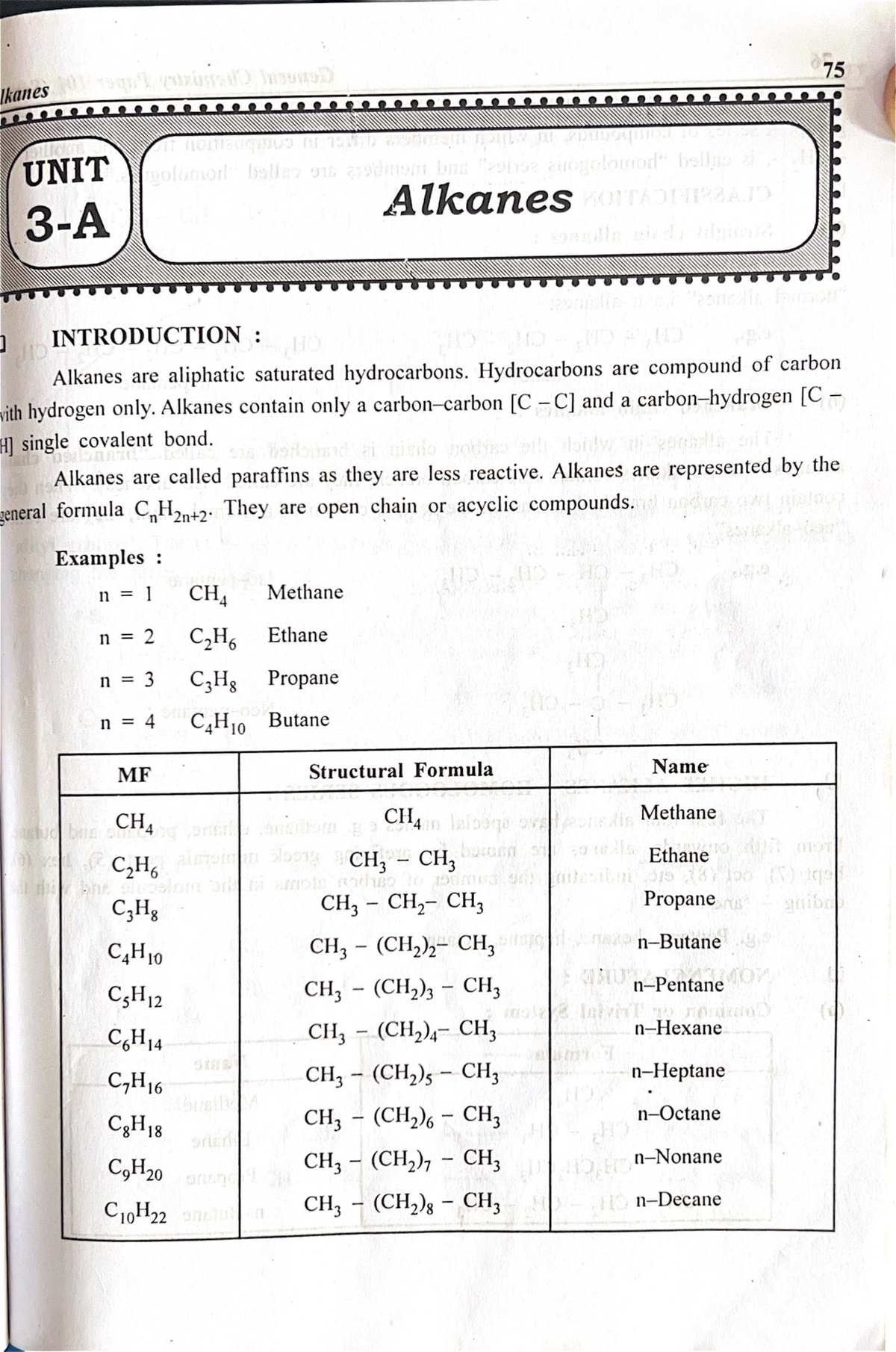 75 Ikanes UNIT: Introduction to Alkanes and Their Properties - Studocu