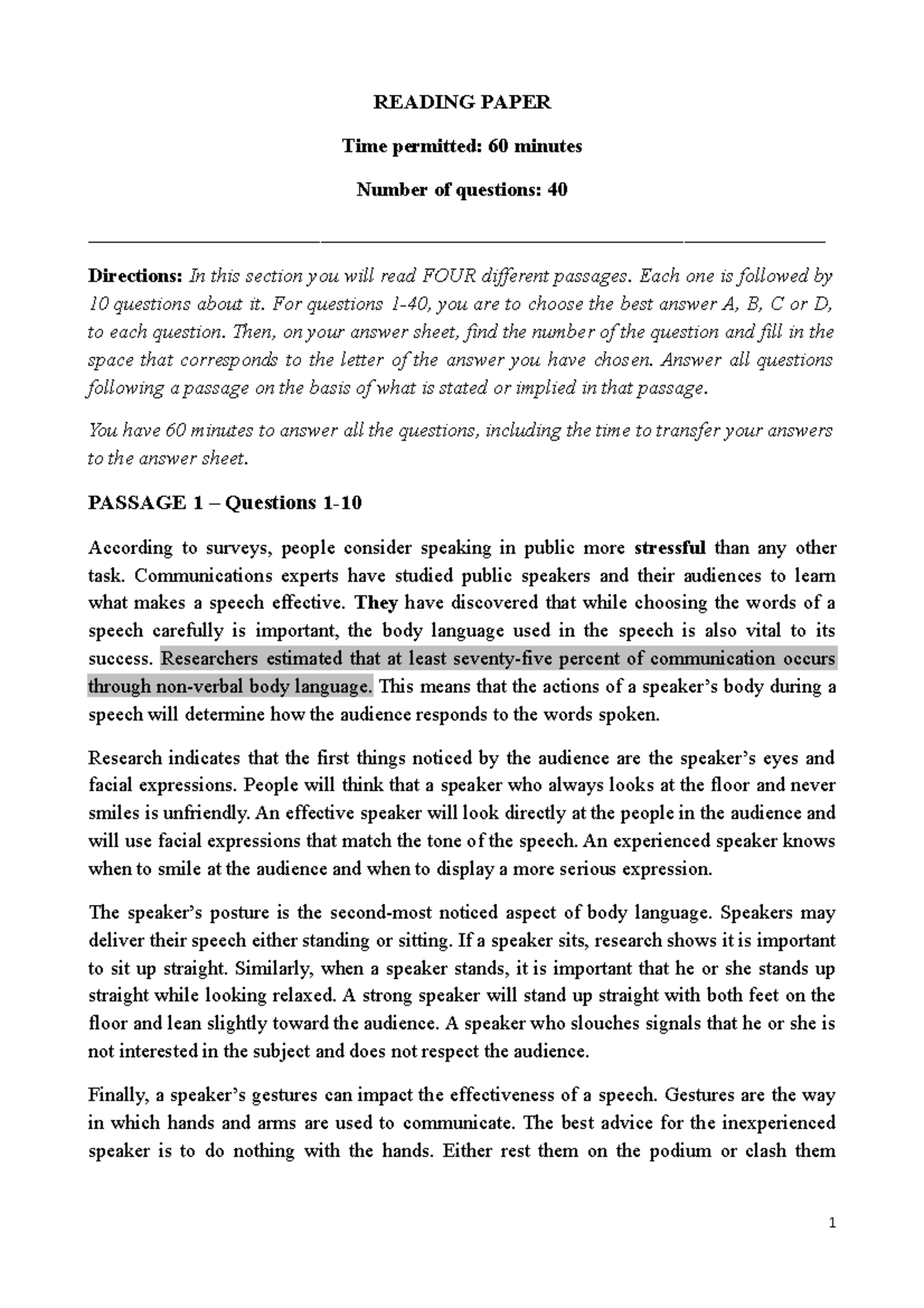 2.1 Reading Paper - Questions on Effective Communication and Mars - Studocu