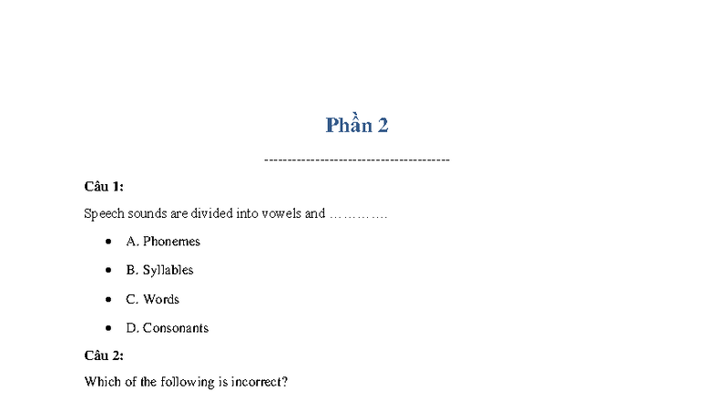 500 DE 2 - Study Notes on Speech Sounds and Vowel Classification - Studocu