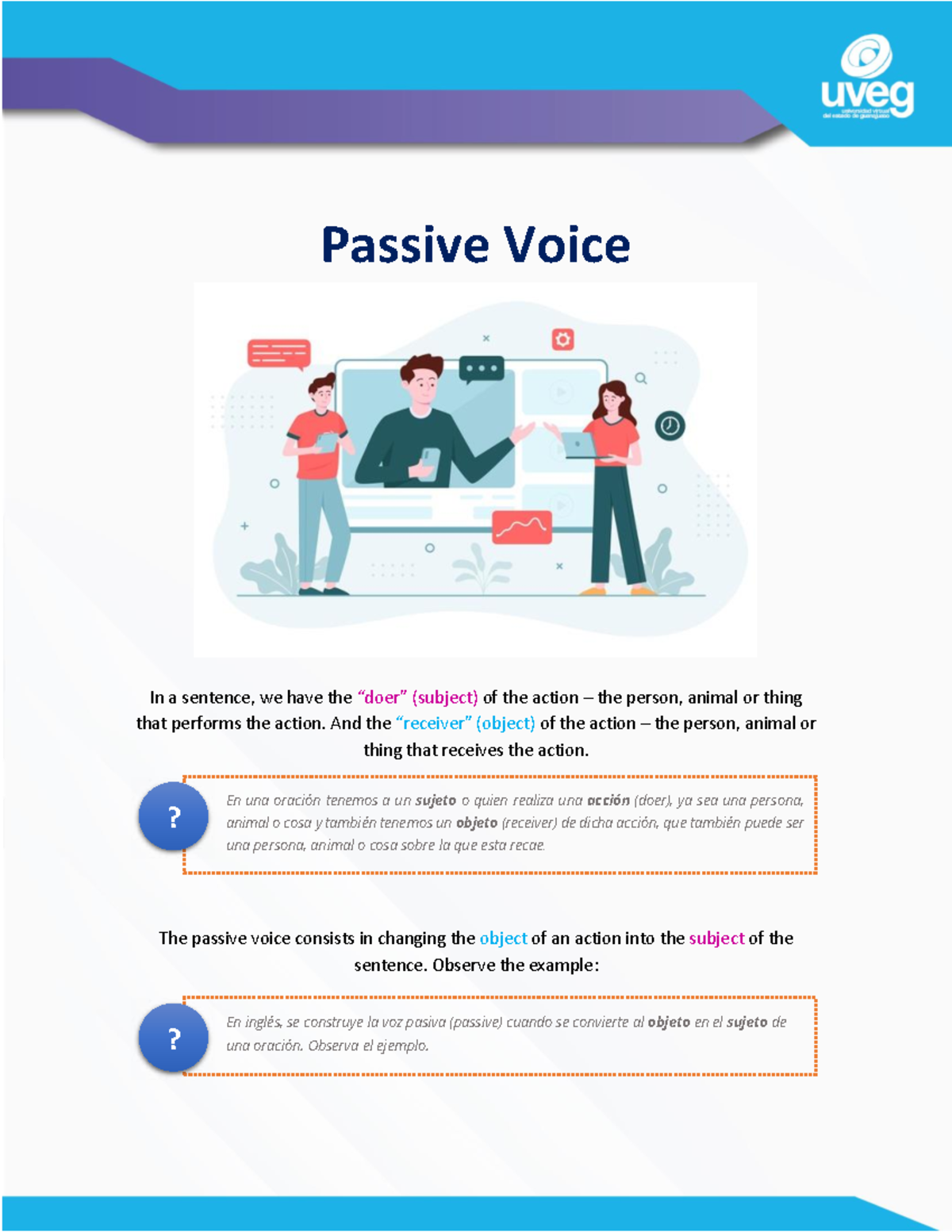 IE4 U2 L5 Study Booklet: Understanding Passive Voice in English - Studocu
