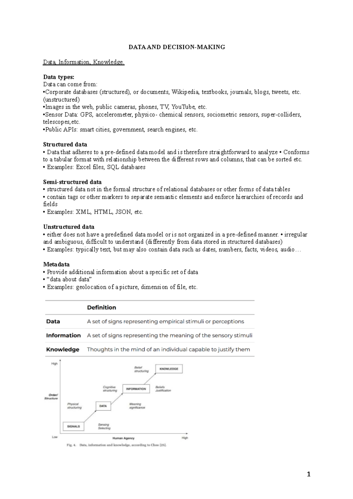 DATA 101: Final Notes on Data Types, Big Data, and Industry 4.0 - Studocu