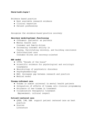 Chapter 2 Mental health and mental wellness - Chapter 2 Mental health ...