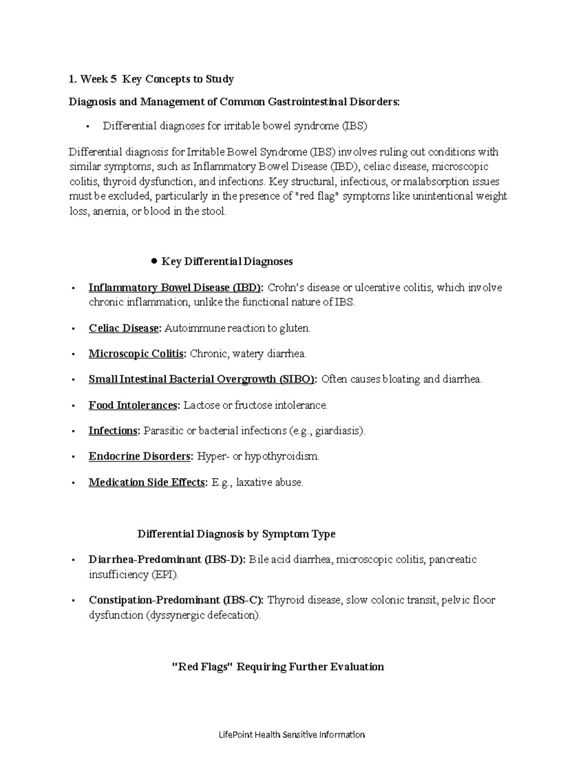 Week 5 Final Exam Study Guide: Key Concepts in GI Disorders - Studocu