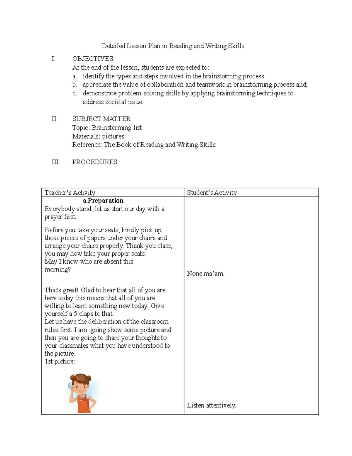 Counterclaims - Lesson Plan in Reading and Writing Skills - Studocu