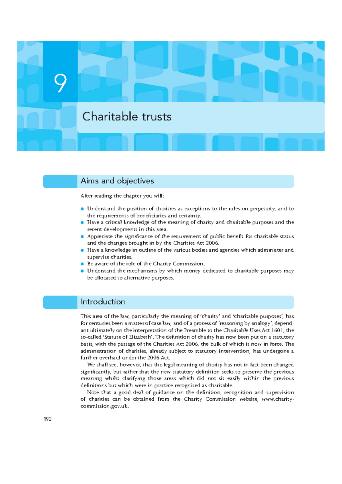C09 - Charitable Trusts: Aims, Objectives, and Legal Framework - Studocu